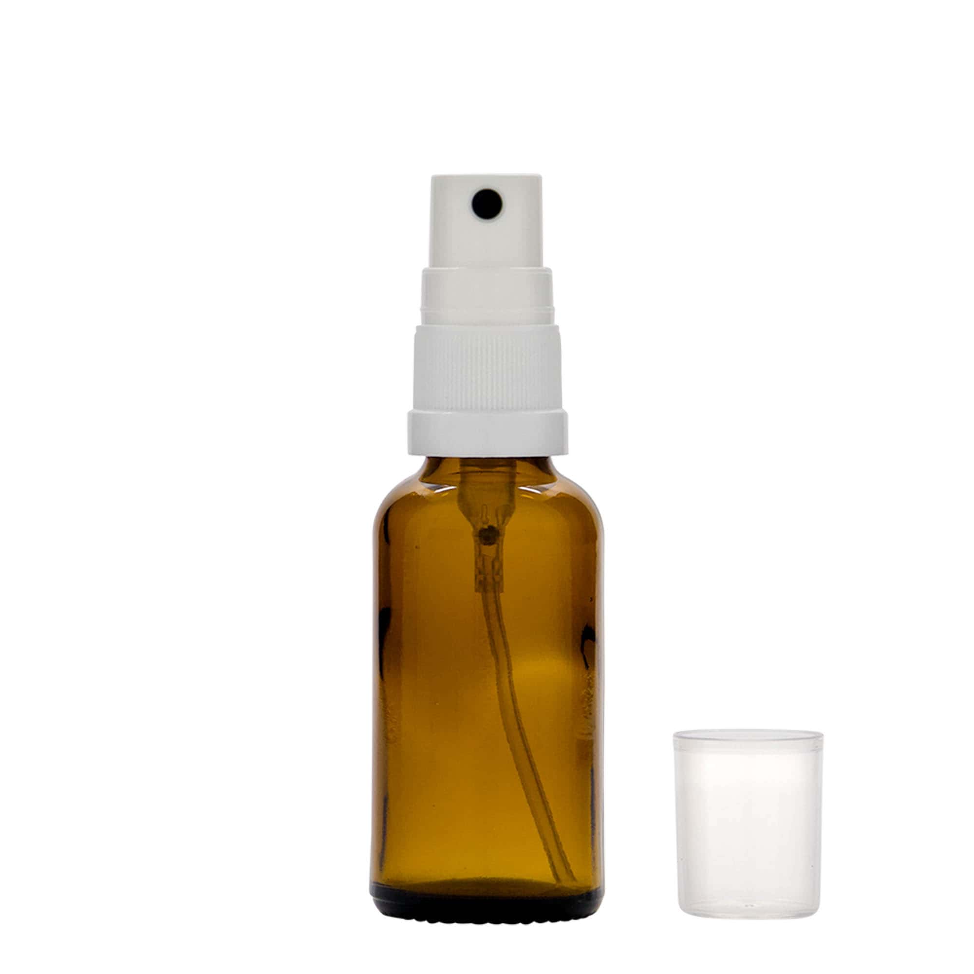 30 ml flacone spray medicina, vetro, marrone, bocca: DIN 18