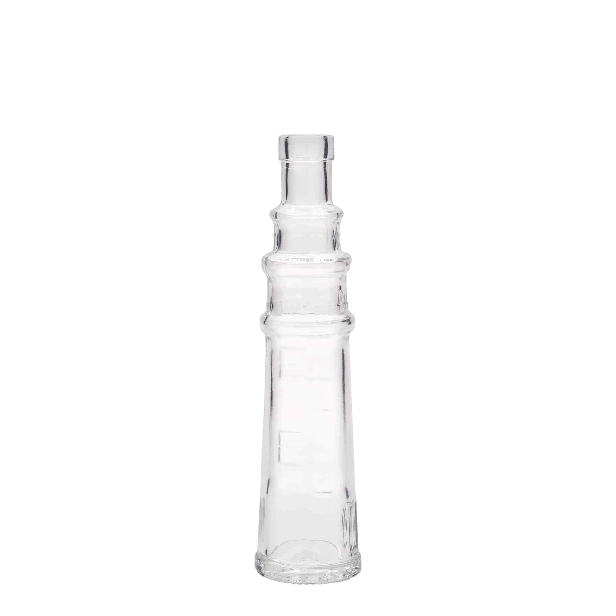 100 ml Bottiglia 'Faro', vetro, imboccatura: fascetta