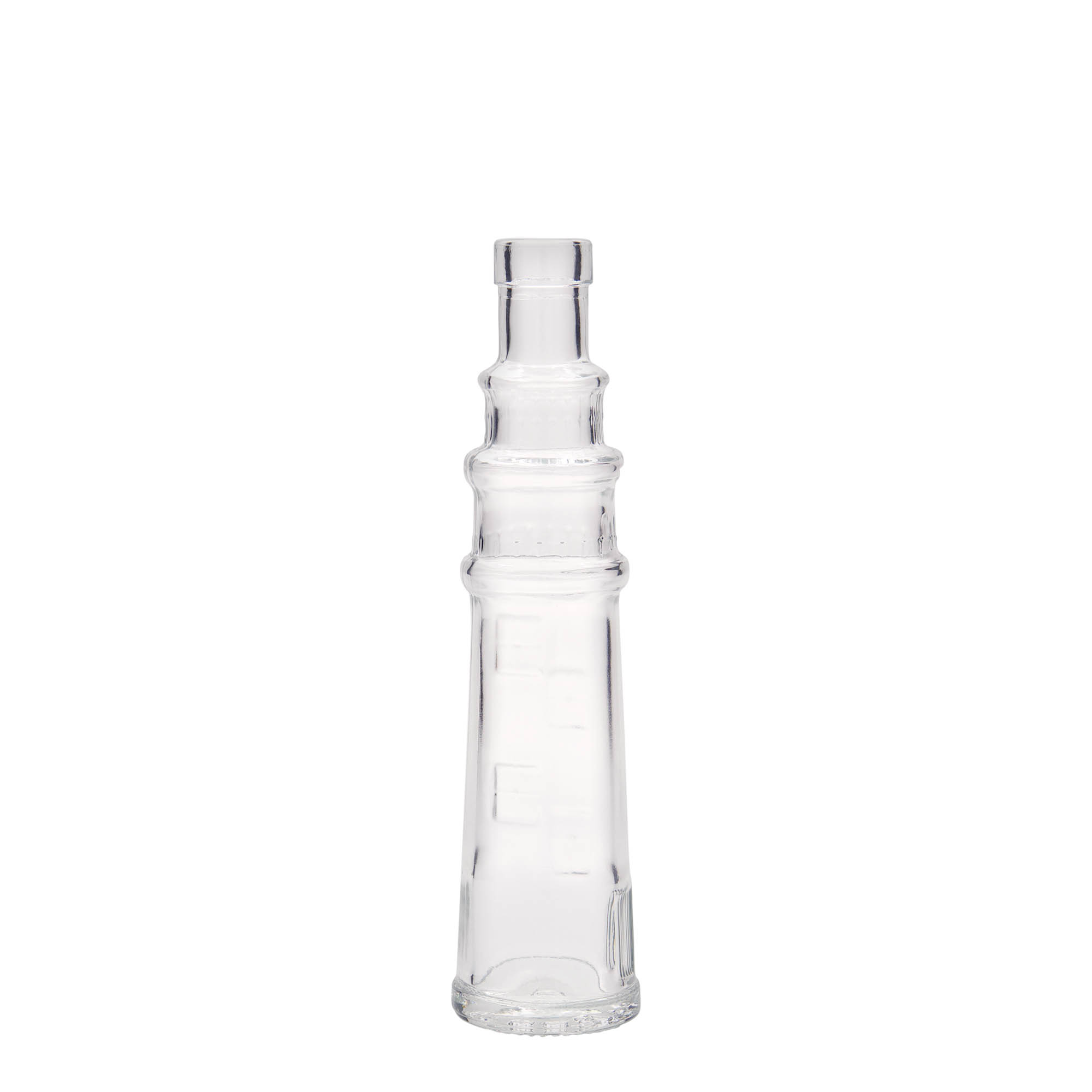Bottiglia di vetro da 100 ml 'Leuchtturm', bocca: sughero Bottiglia di vetro da 100 ml 'Leuchtturm', bocca: sughero