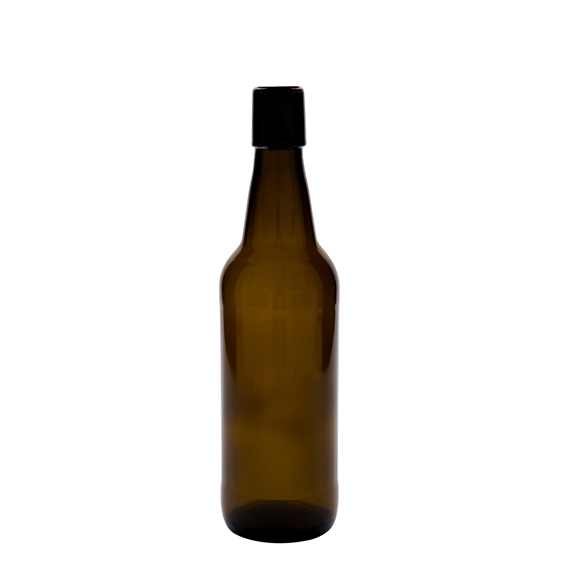 Bottiglia di birra 500 ml, vetro, marrone, bocca: chiusura a leva Bottiglia di birra 500 ml, vetro, marrone, bocca: chiusura a leva