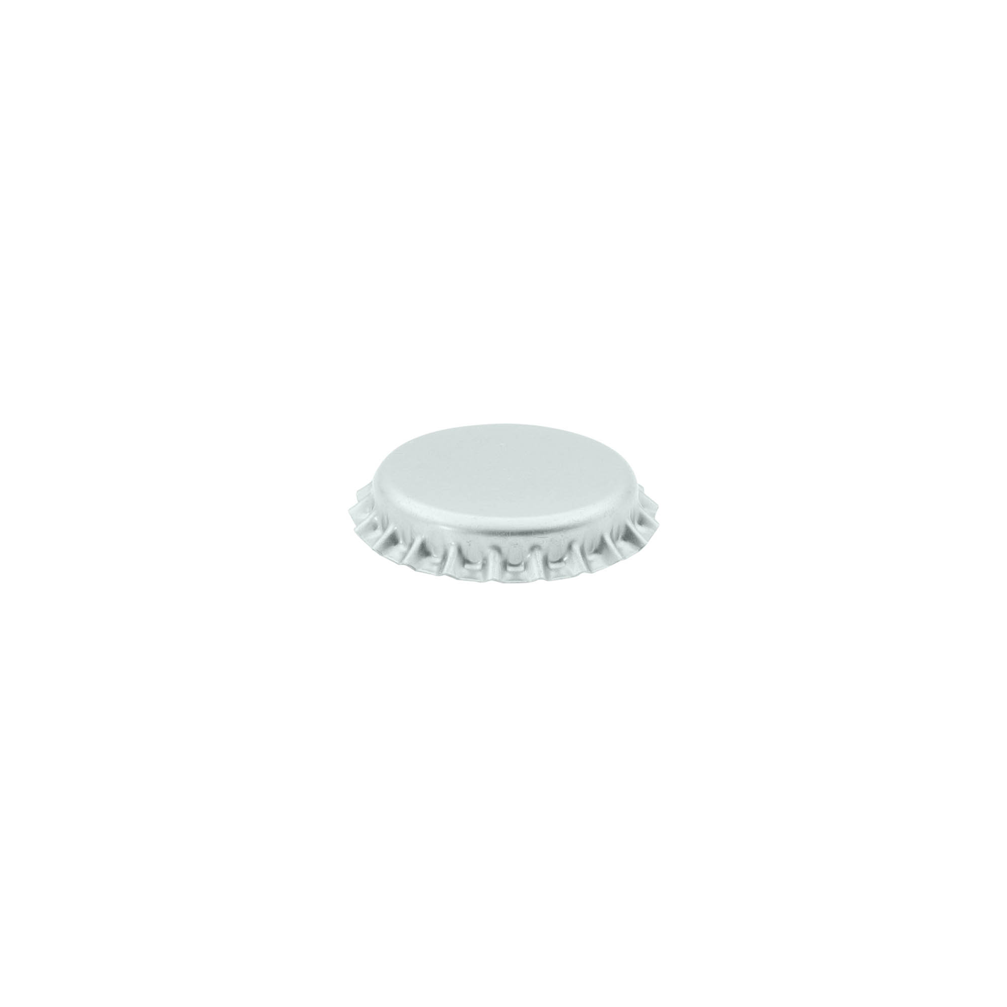 Tappi a corona 26 mm, metallo, argento