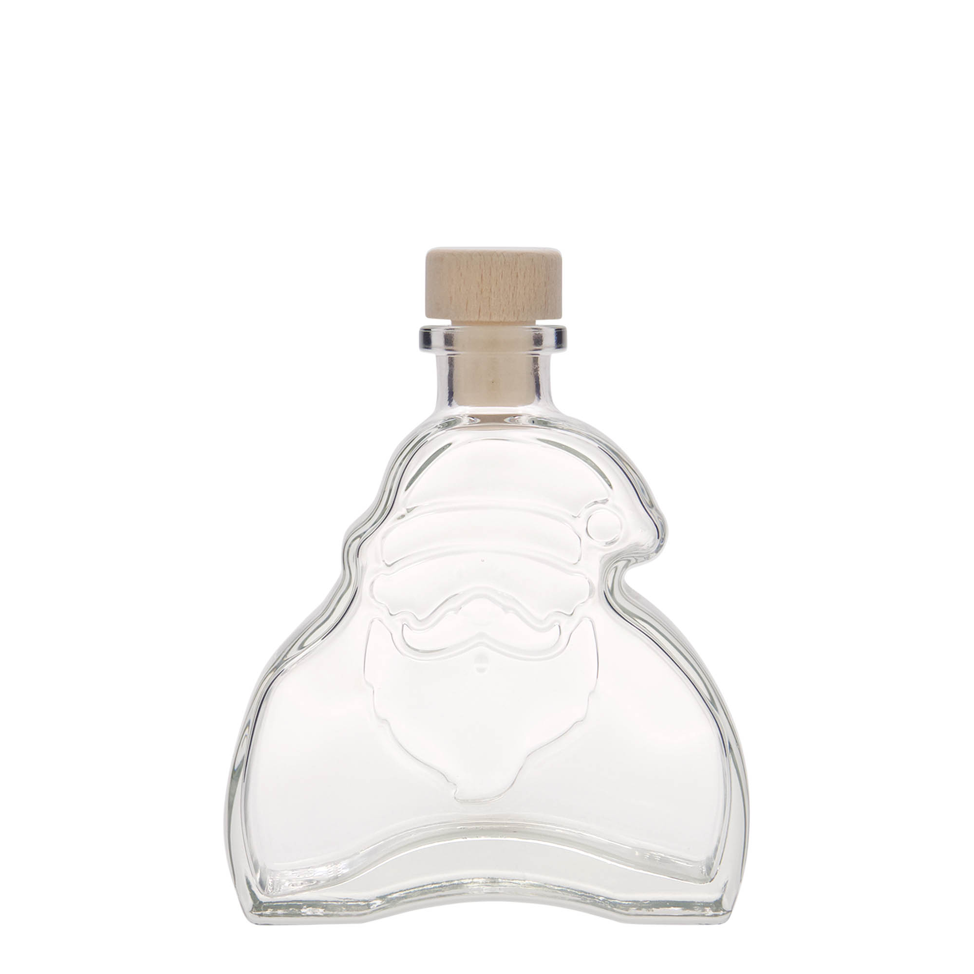 Bottiglia di vetro da 200 ml 'Babbo Natale', bocca: sughero Bottiglia di vetro da 200 ml 'Babbo Natale', bocca: sughero