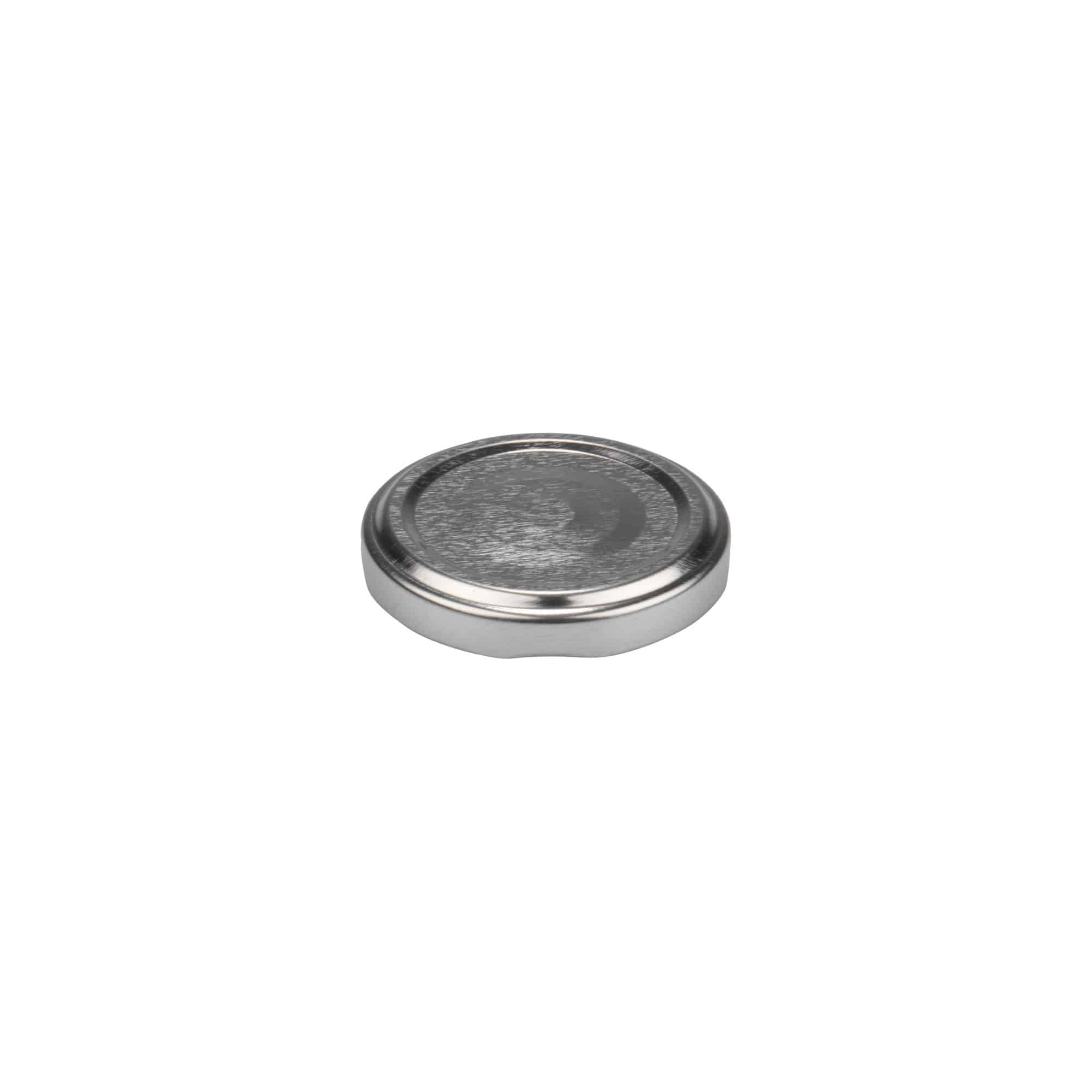 Tappo Twist-Off, lamiera bianca, argento, per bocca: TO 48