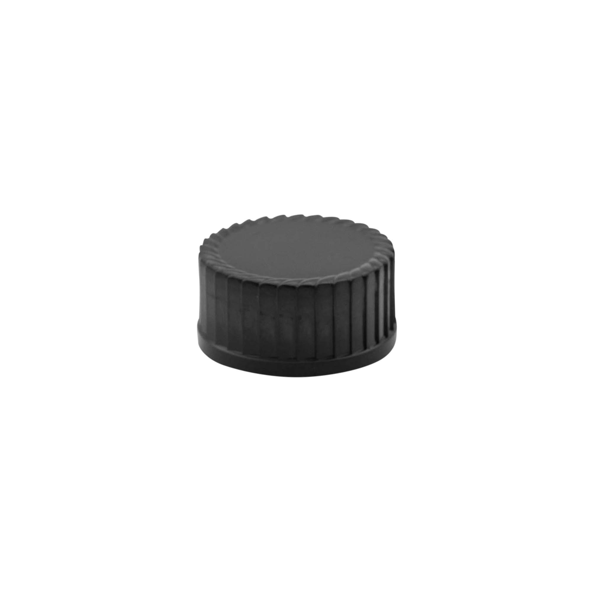 Tappo a vite, plastica HPM, nero, per bocca: DIN 25 Tappo a vite, plastica HPM, nero, per bocca: DIN 25