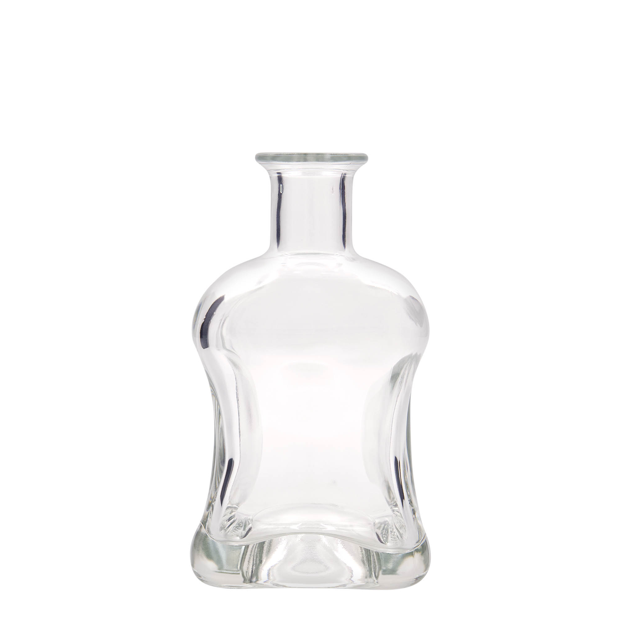 Bottiglia di vetro da 500 ml 'Dublin', quadrata, bocca: sughero Bottiglia di vetro da 500 ml 'Dublin', quadrata, bocca: sughero