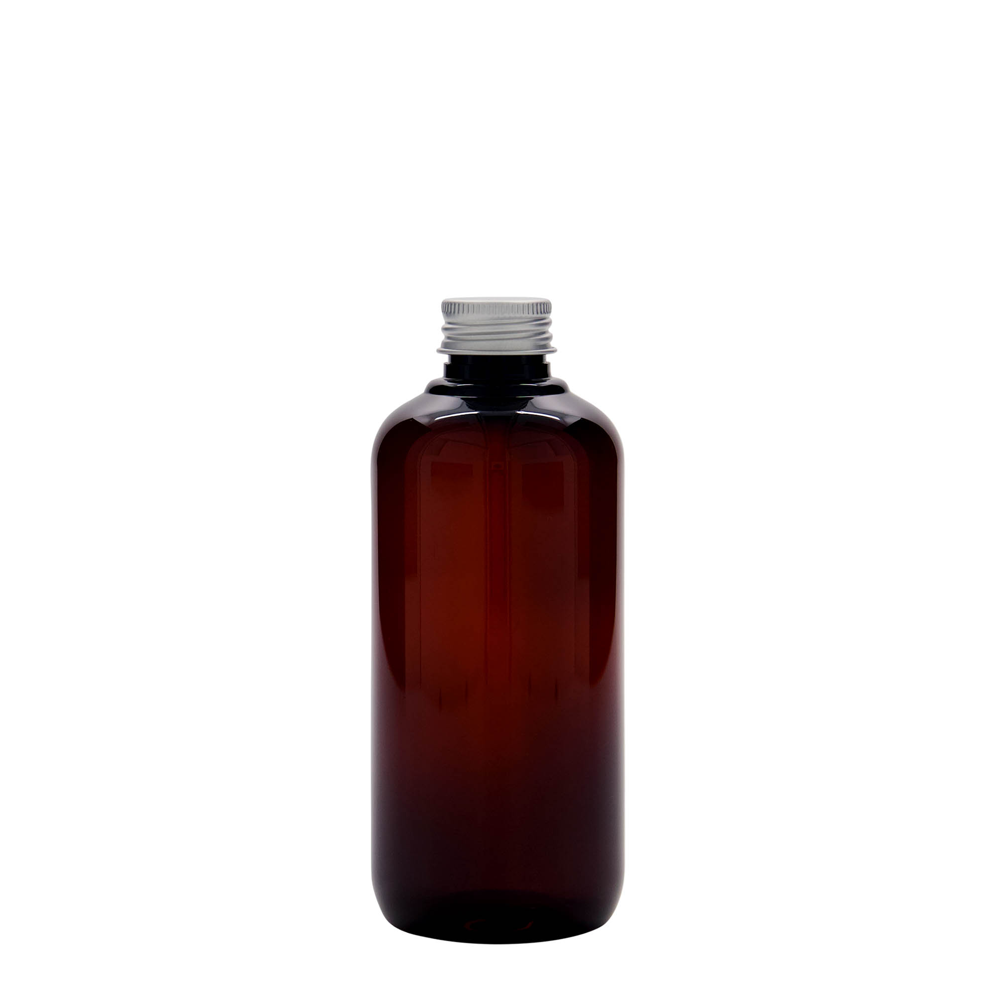Bottiglia in plastica riciclata da 250 ml 'Victor's Best', PCR, marrone, bocca: 24/410