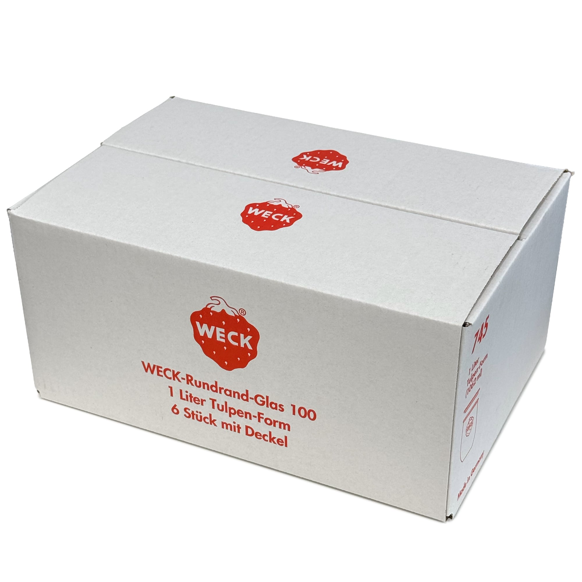 6x 1050 ml vaso WECK a tulipano con coperchio in vetro RR 100