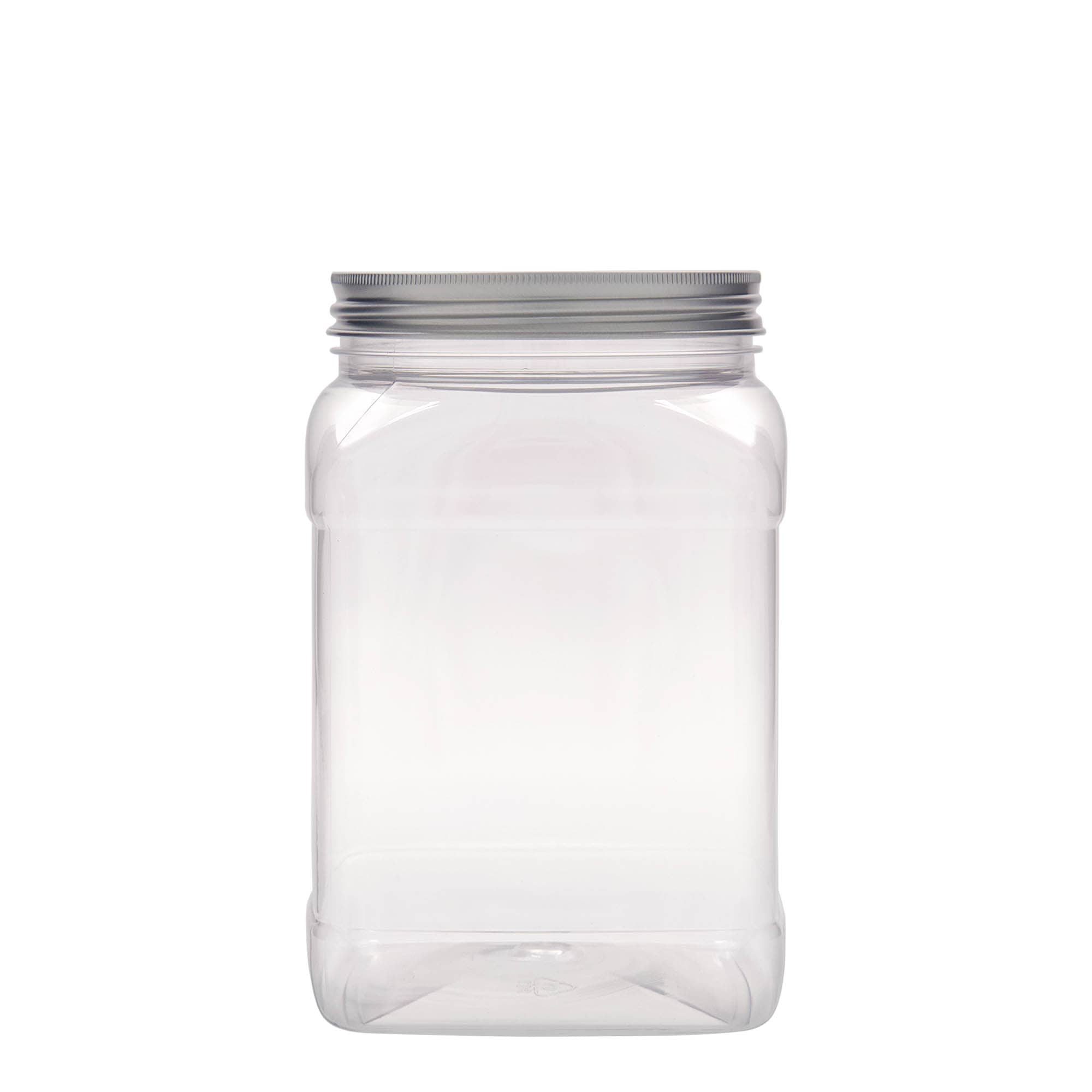1.500 ml barattolo PET 'Dana', quadrato, plastica, bocca: 100/400