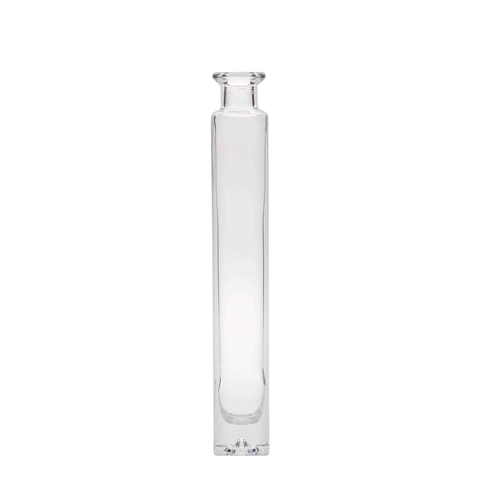 200 ml Bottiglia di vetro 'Tommy', quadrata, imboccatura: fascetta 200 ml Bottiglia di vetro 'Tommy', quadrata, imboccatura: fascetta