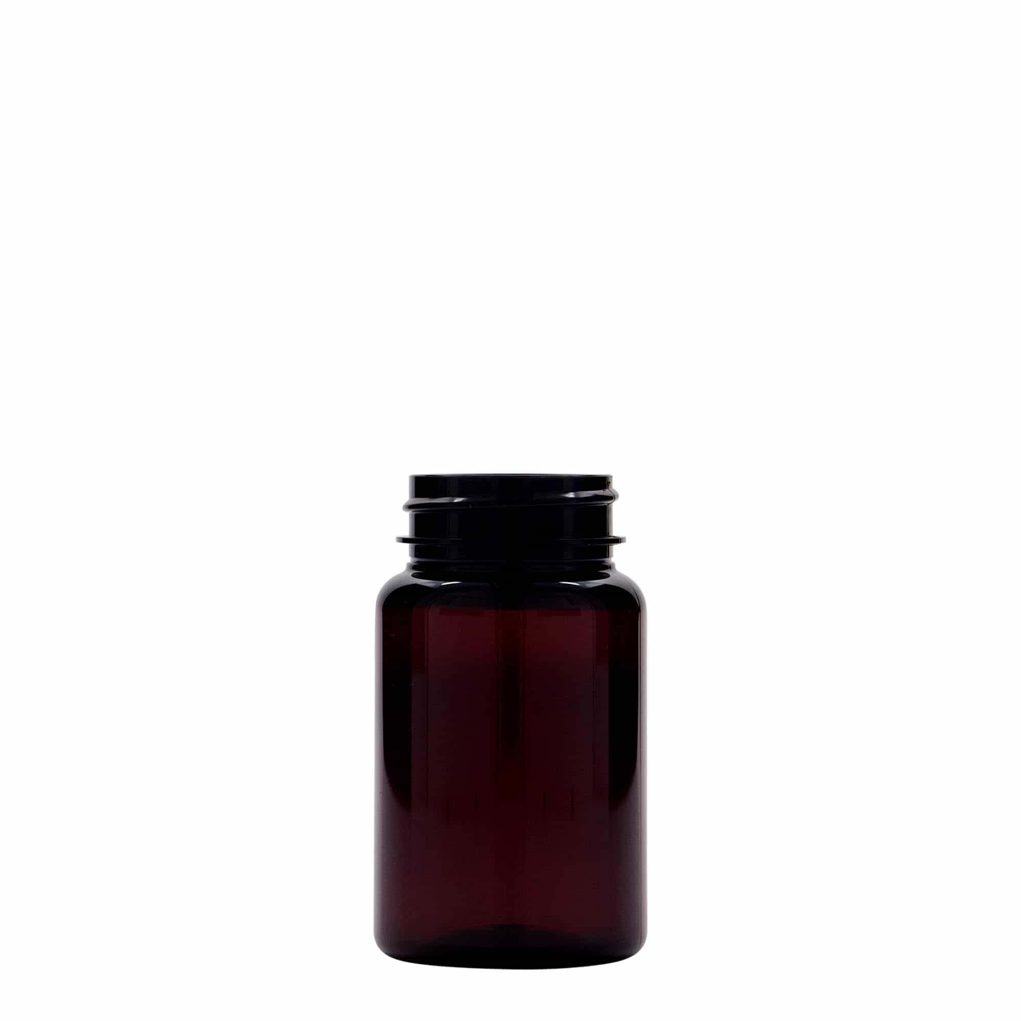 75 ml PET-Packer, plastica, marrone, bocca: 38/400