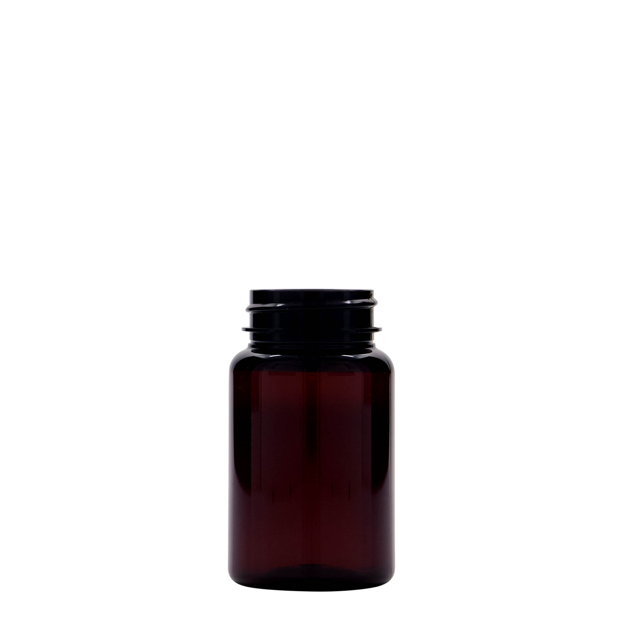 75 ml PET-Packer, plastica, marrone, bocca: 38/400