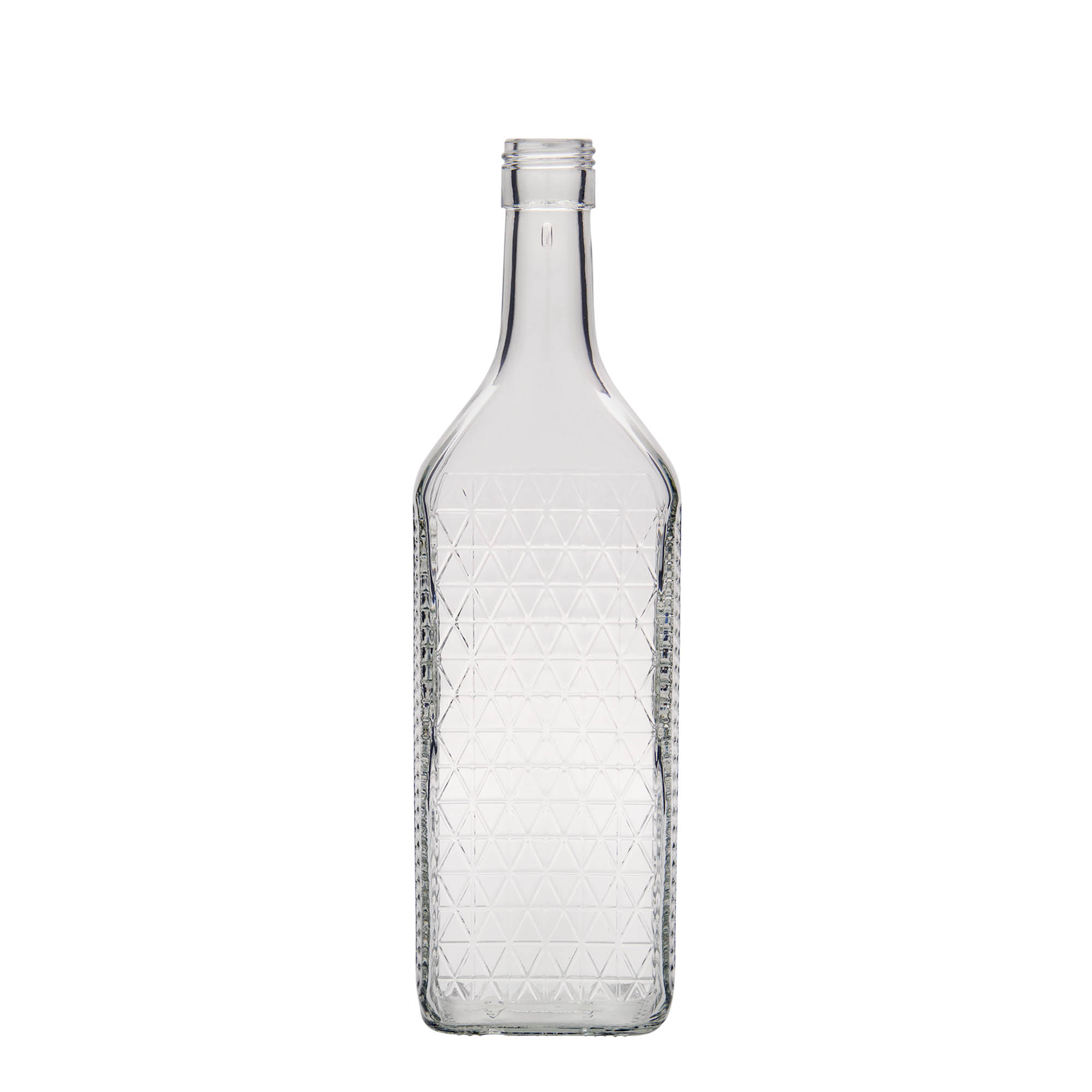 Bottiglia di vetro da 700 ml 'Caruso', rettangolare, bocca: PP 31,5 Bottiglia di vetro da 700 ml 'Caruso', rettangolare, bocca: PP 31,5