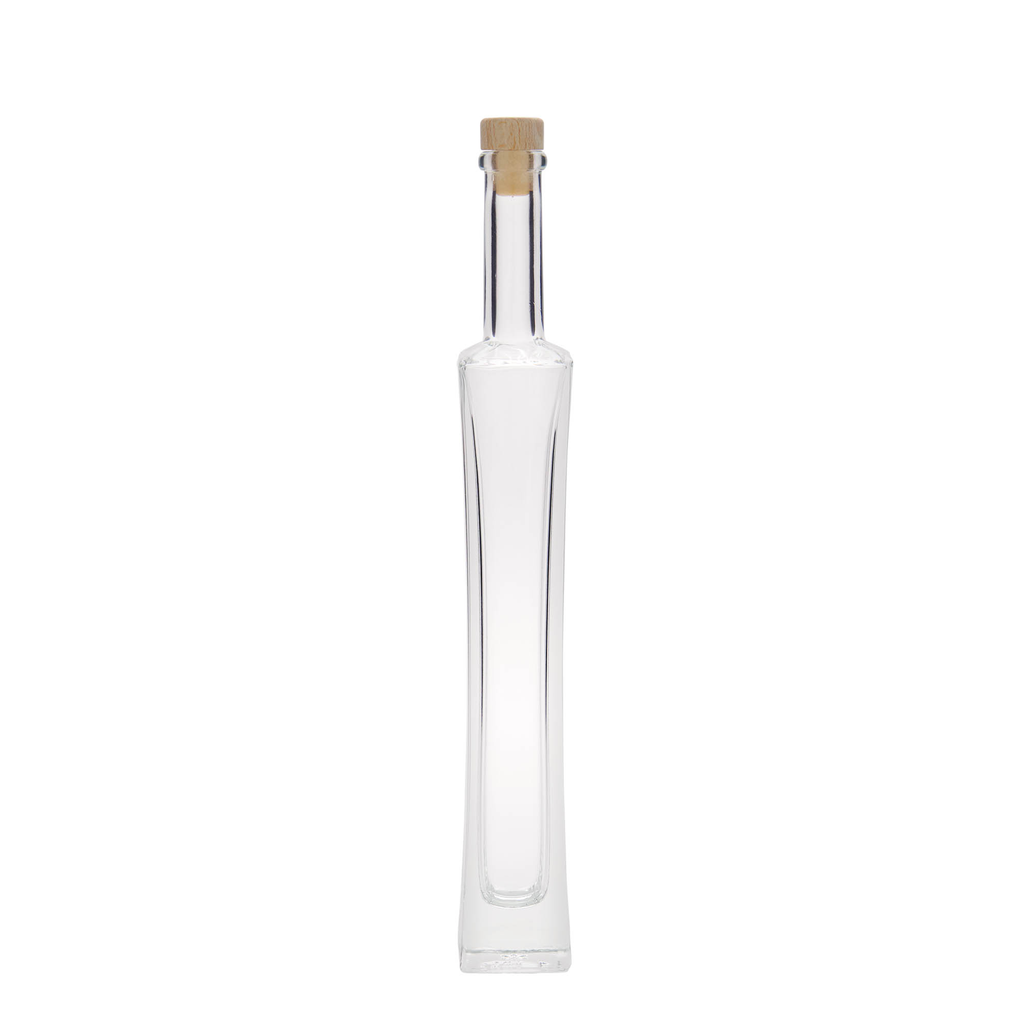 Bottiglia di vetro da 100 ml 'Koko', quadrata, bocca: tappo di sughero Bottiglia di vetro da 100 ml 'Koko', quadrata, bocca: tappo di sughero