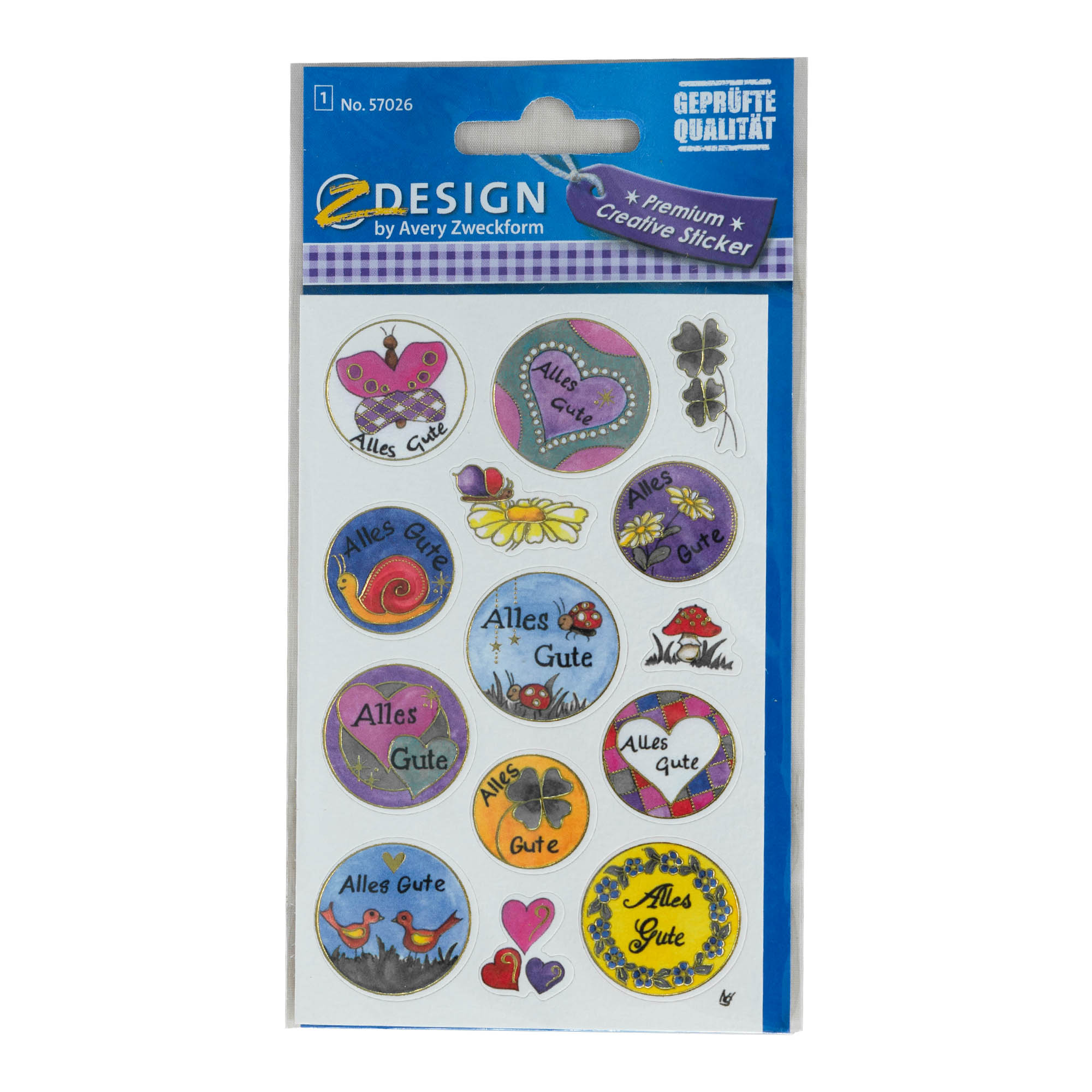 Adesivi Zweckform 'Tanti Auguri', multicolore Adesivi Zweckform 'Tanti Auguri', multicolore