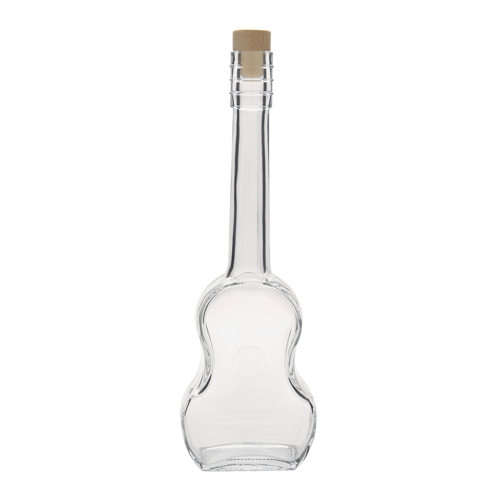 Bottiglia di vetro 500 ml 'Chitarra', bocca: sughero Bottiglia di vetro 500 ml 'Chitarra', bocca: sughero