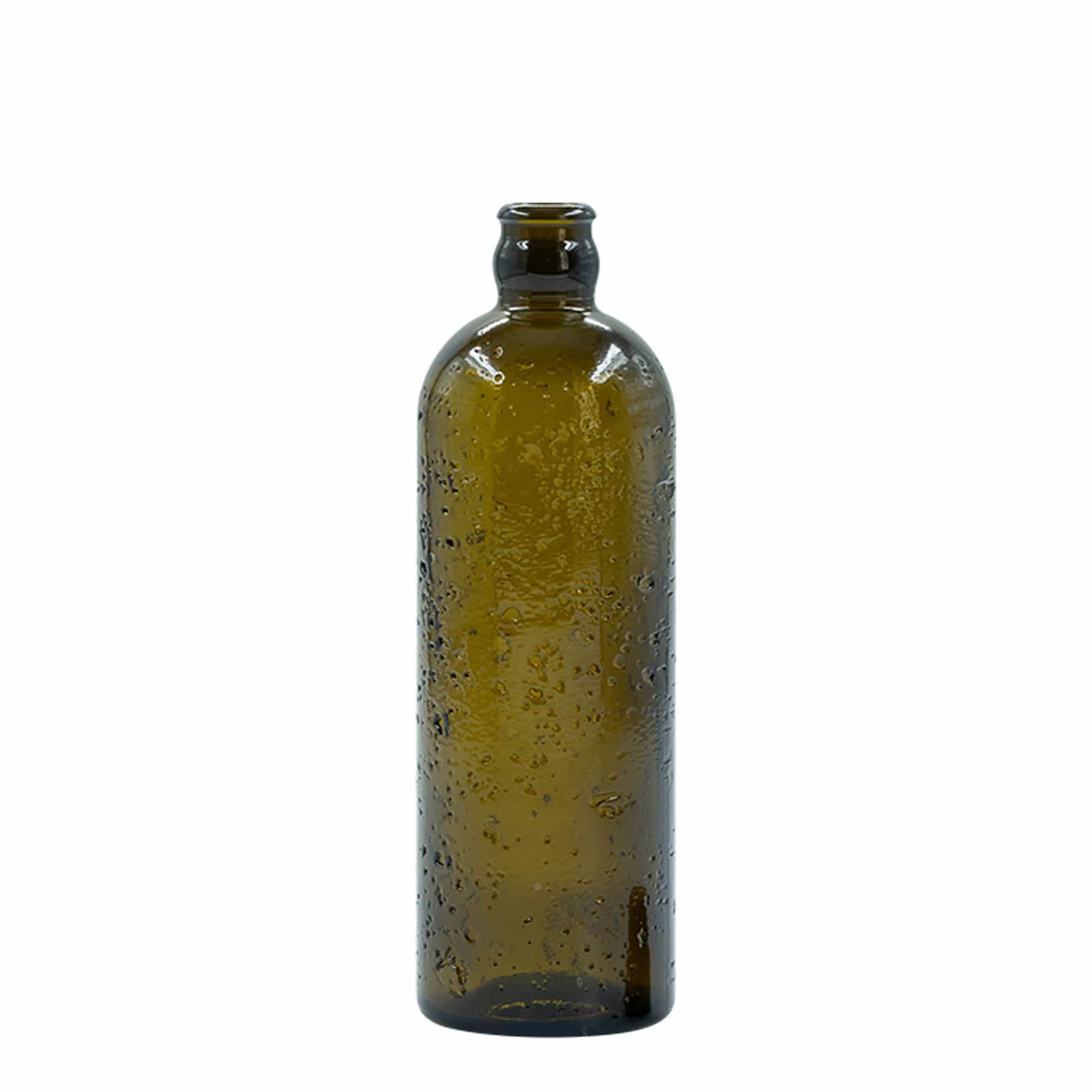 Bottiglia di vetro artigianale da 500 ml 'Bobber Jr', marrone, bocca: sughero