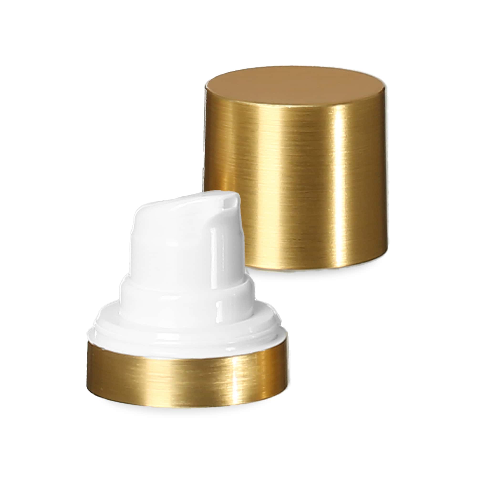 Testina Airless Micro bordo oro + bianca, cappuccio a spina lucido