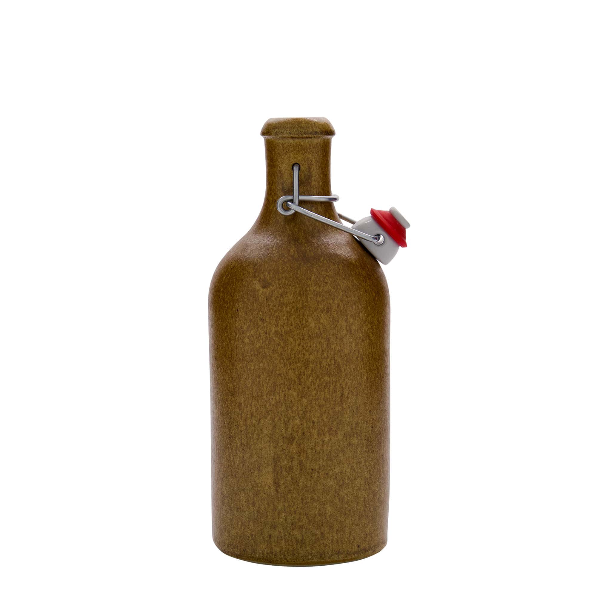 Brocca da 500 ml, gres, marrone cristallo, bocca: chiusura a staffa