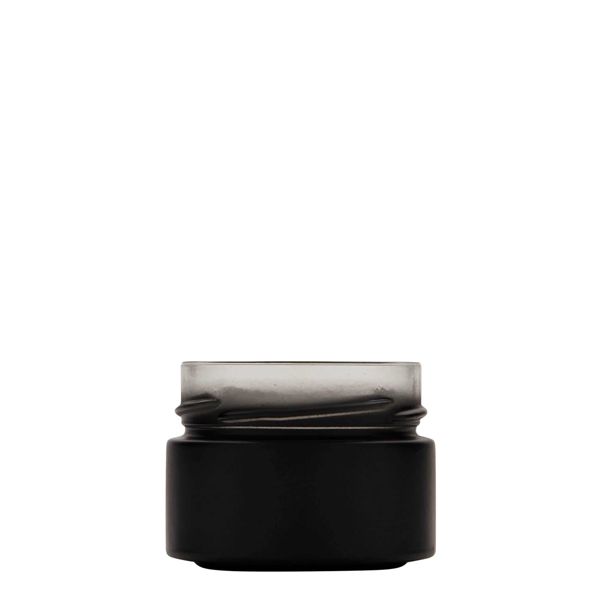 130 ml Vasetto cilindrico 'Aurora', vetro, nero, imboccatura: Twist-Off Deep (DTO 66)