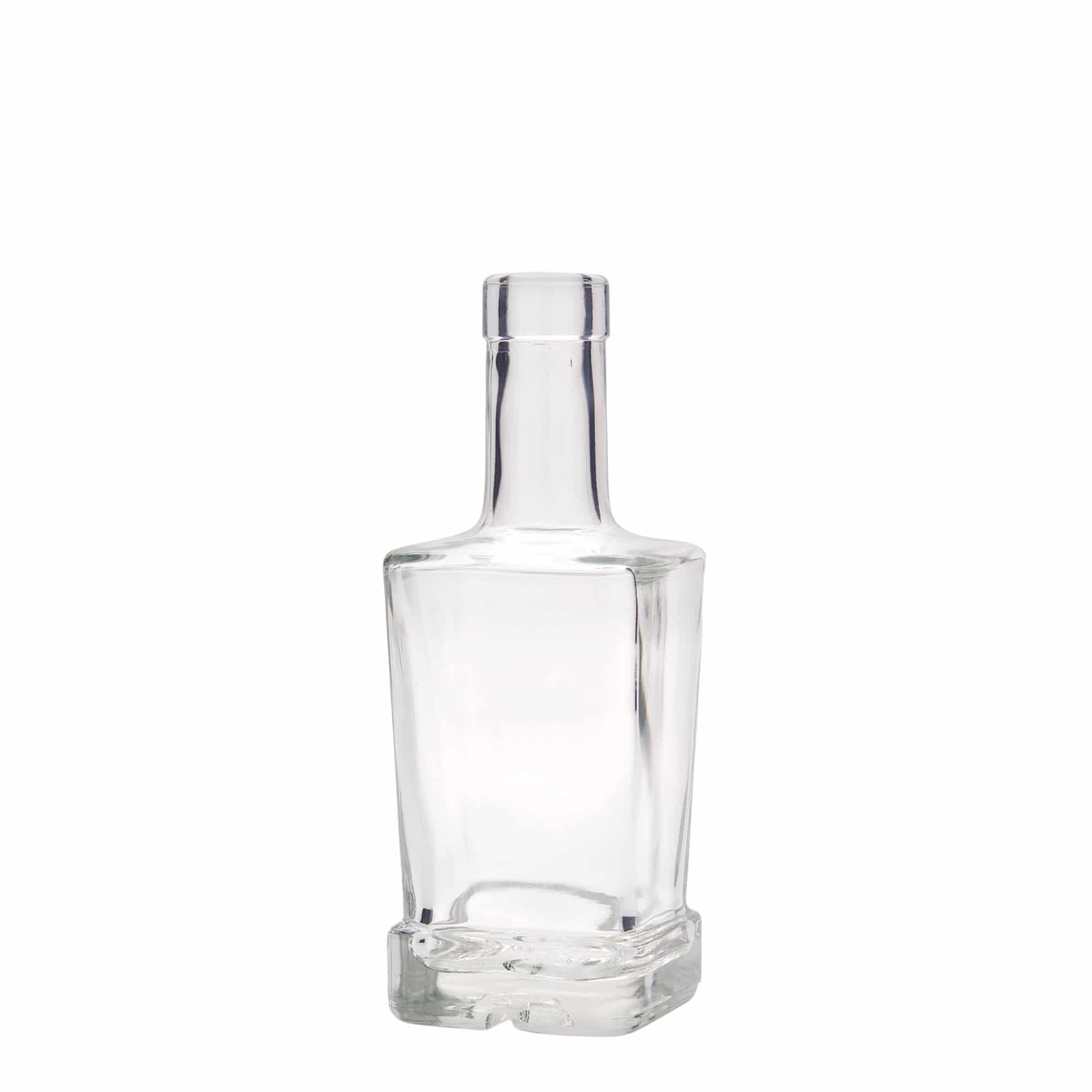 Bottiglia di vetro da 250 ml 'Rene', quadrata, bocca: sughero