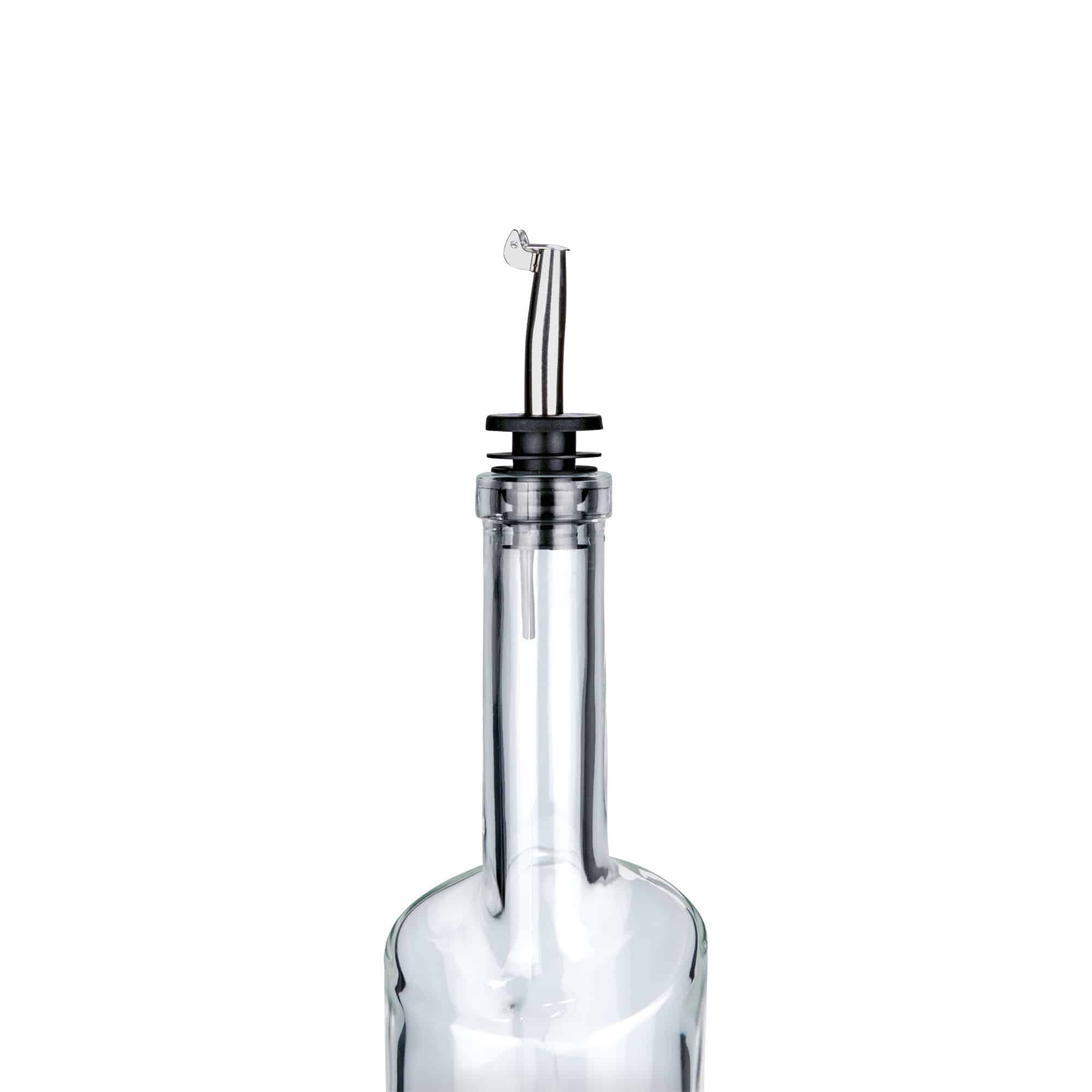 Tappo versatore Inox con coperchio a battente in metallo, acciaio inossidabile, argento