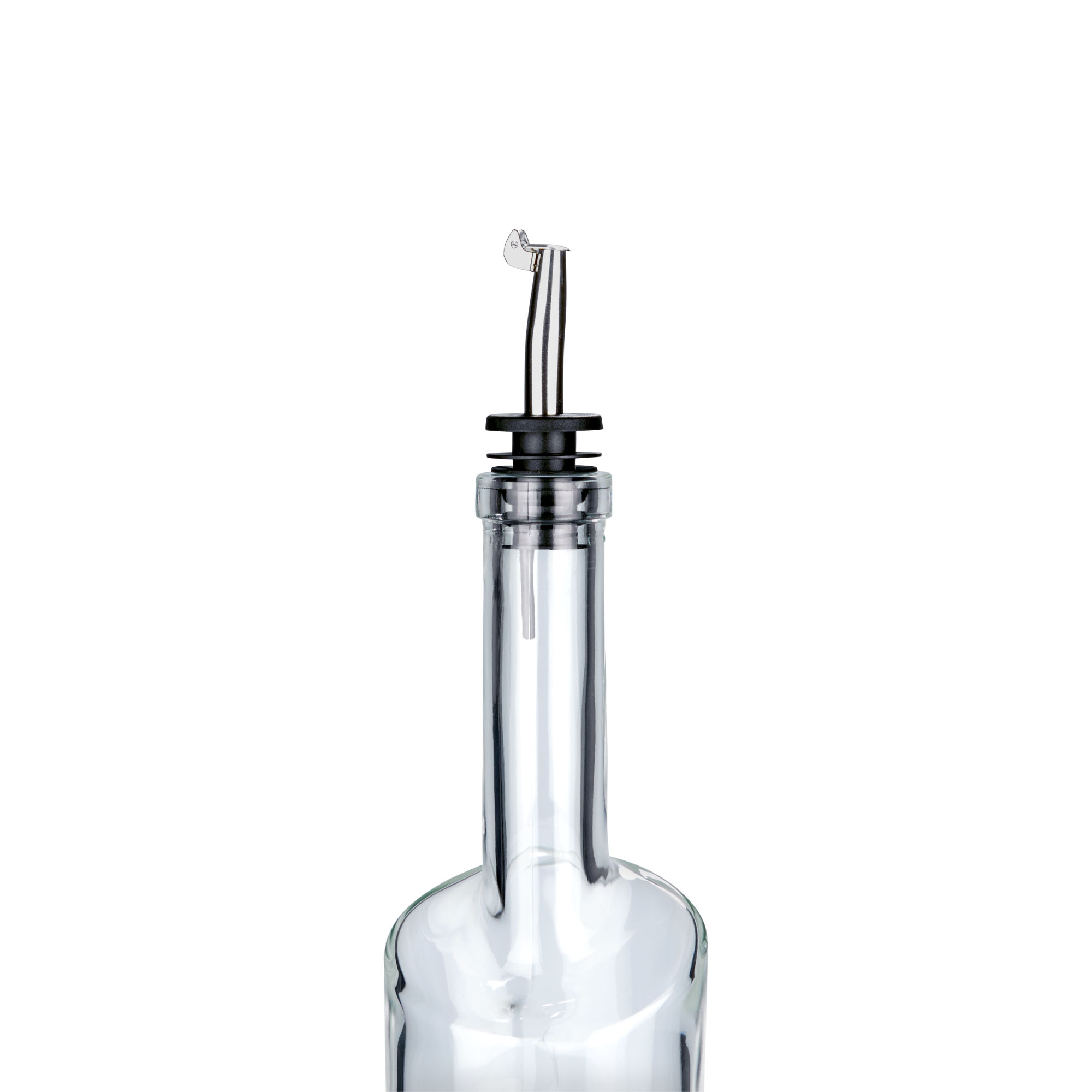 Tappo versatore Inox con coperchio a battente in metallo, acciaio inossidabile, argento