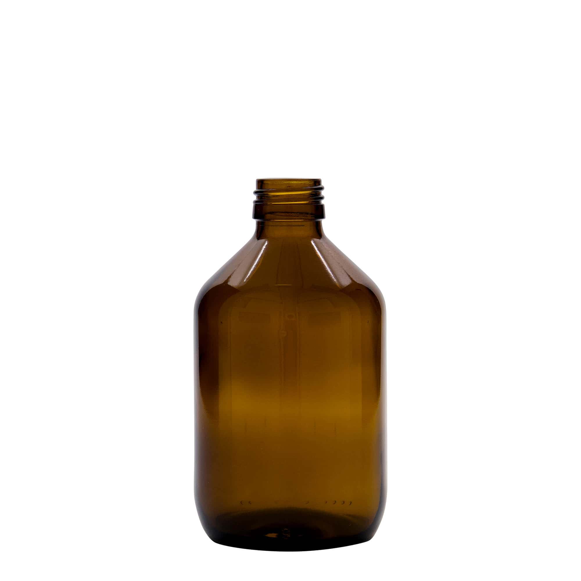 300 ml bottiglia medicinale, marrone, vetro, bocca: PP 28