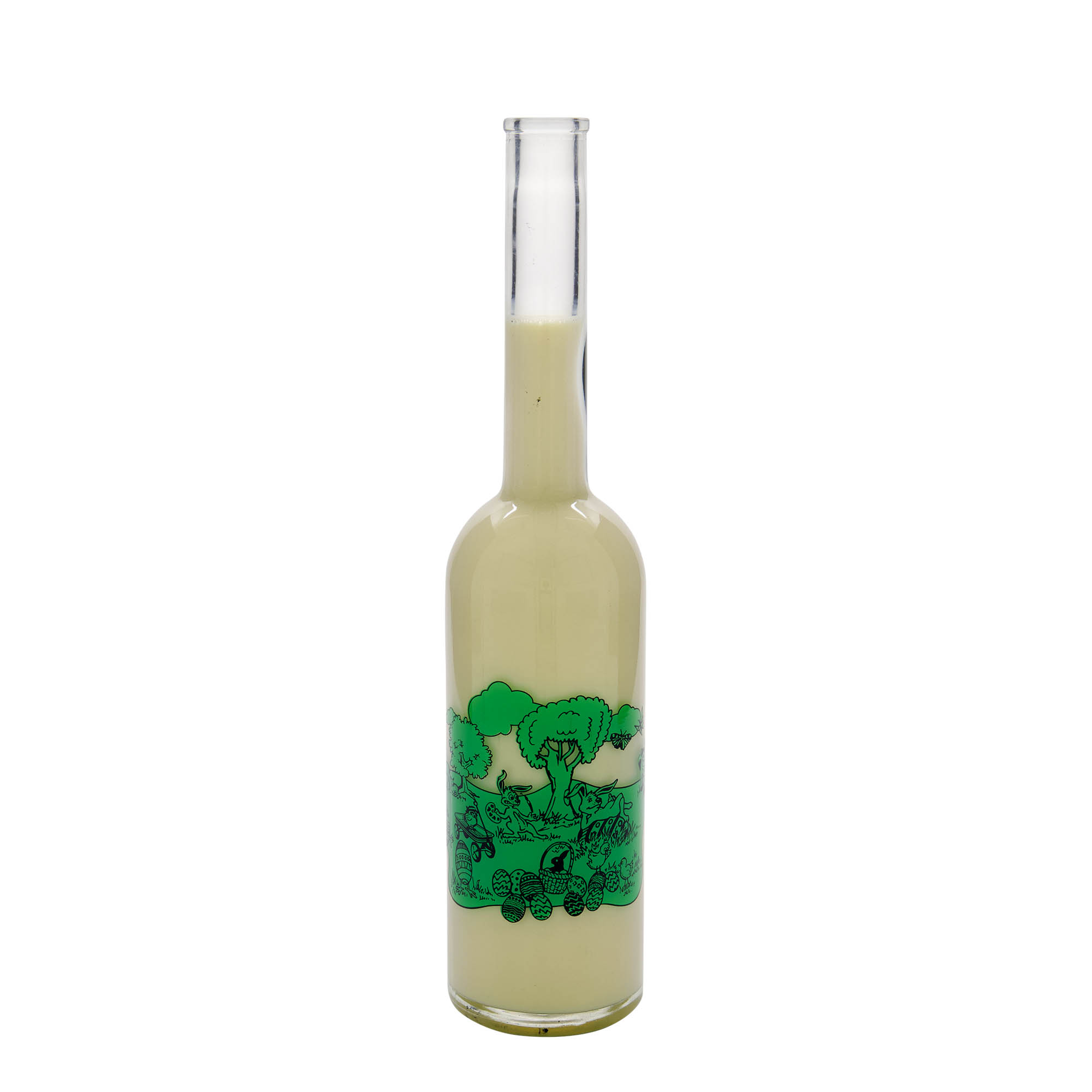 Bottiglia di vetro 500 ml 'Opera', motivo: Buona Pasqua, bocca: tappo di sughero Bottiglia di vetro 500 ml 'Opera', motivo: Buona Pasqua, bocca: tappo di sughero