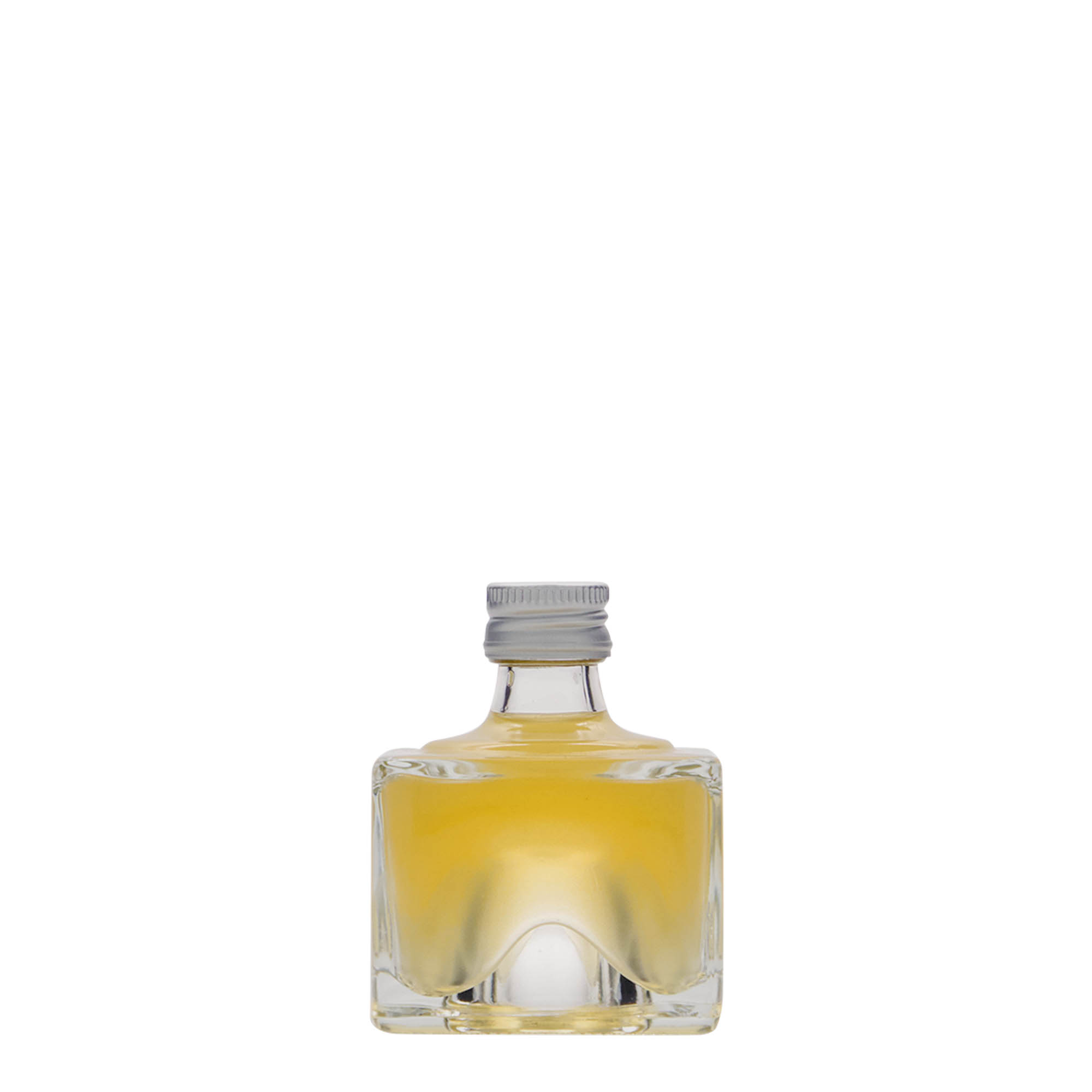 Bottiglia di vetro da 40 ml 'Cocolores', quadrata, bocca: PP 18 Bottiglia di vetro da 40 ml 'Cocolores', quadrata, bocca: PP 18