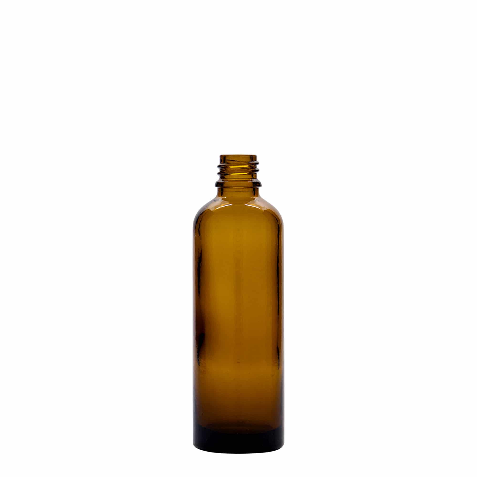 75 ml flacone medicinale, vetro, marrone, bocca: DIN 18