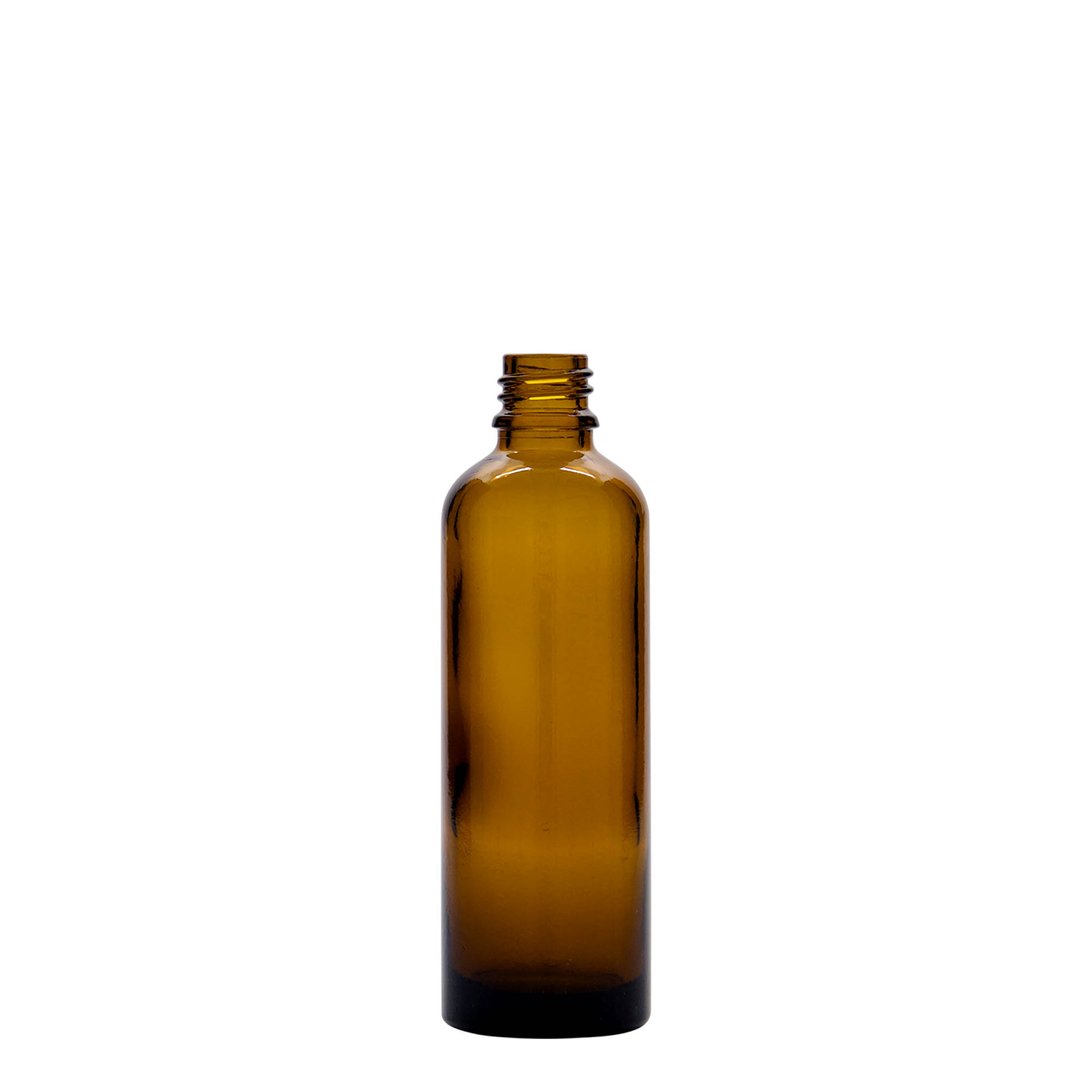 75 ml flacone medicinale, vetro, marrone, bocca: DIN 18