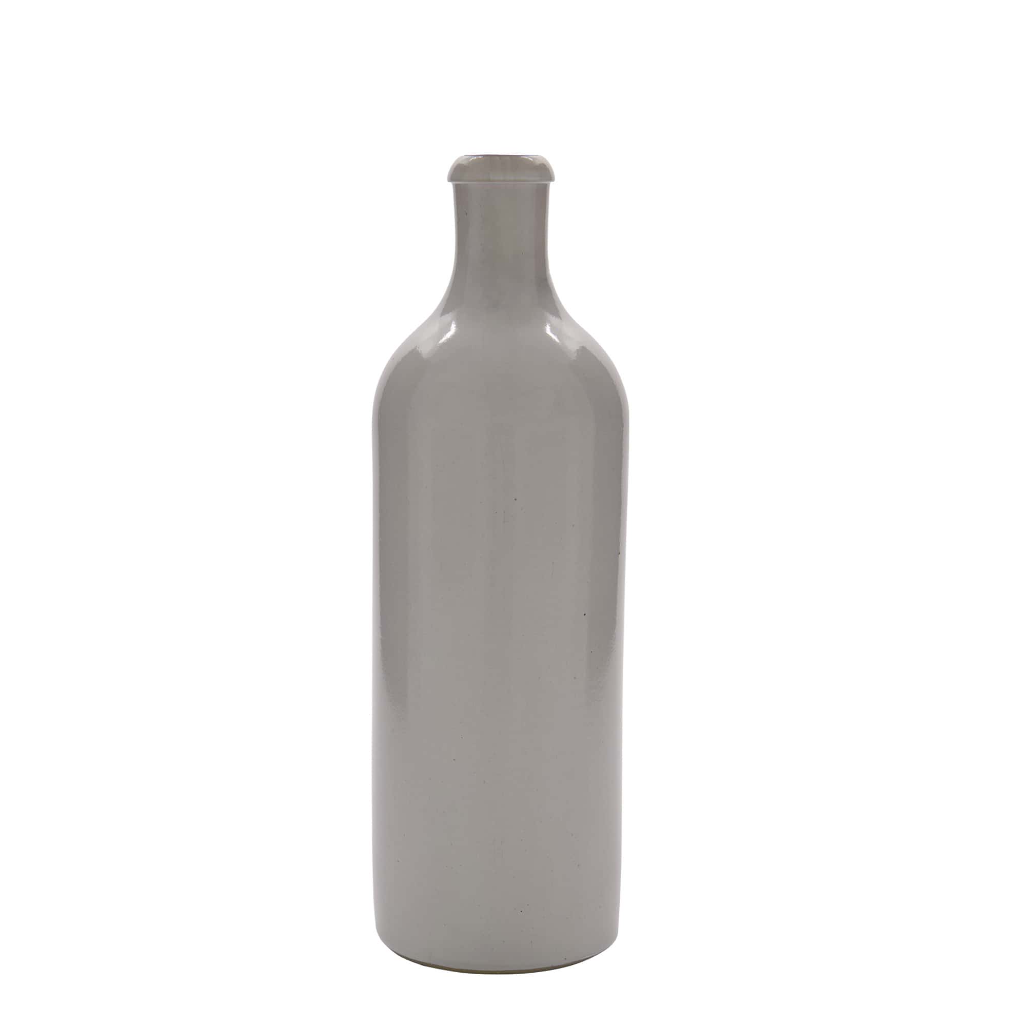 750 ml Bottiglia in ceramica, ceramica grès, bianco, imboccatura: chiusura asta 750 ml Bottiglia in ceramica, ceramica grès, bianco, imboccatura: chiusura asta