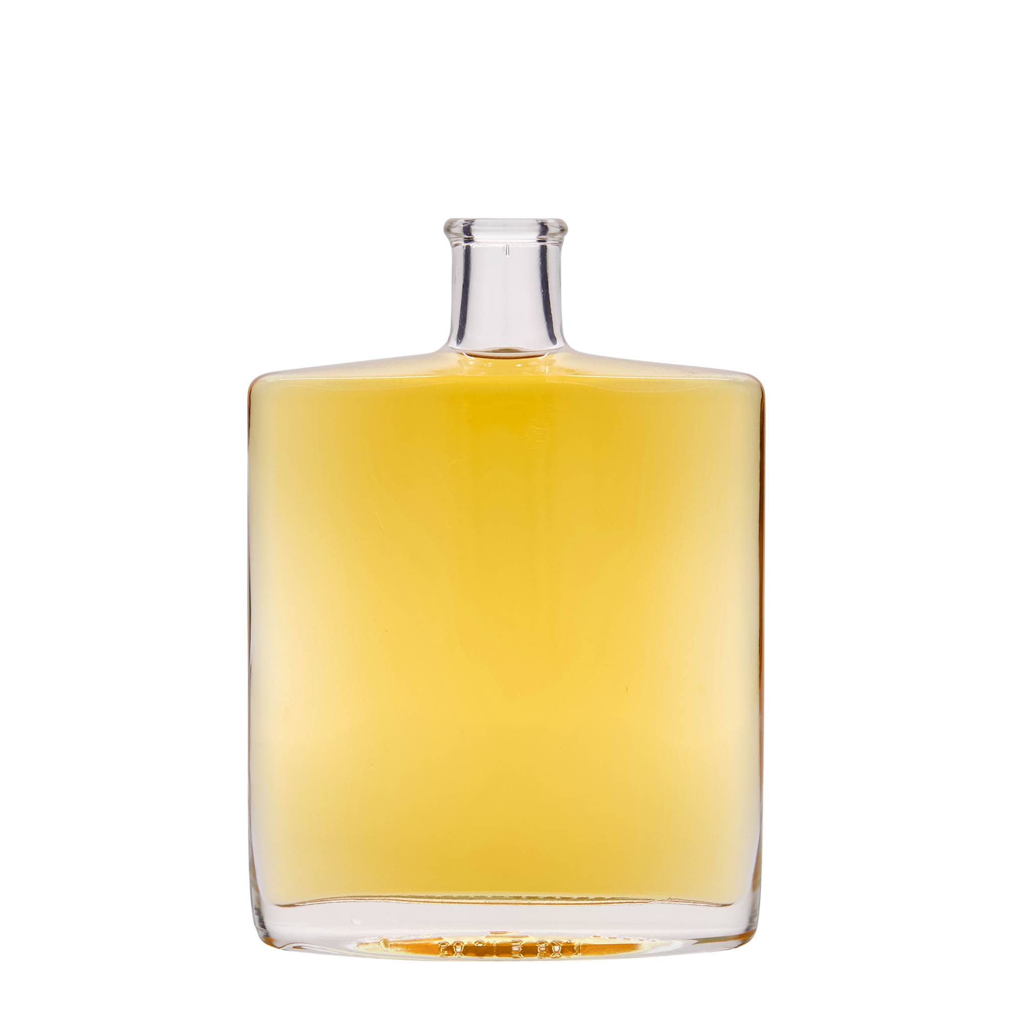 Bottiglia di vetro da 500 ml 'Zorbas', ovale, bocca: sughero Bottiglia di vetro da 500 ml 'Zorbas', ovale, bocca: sughero