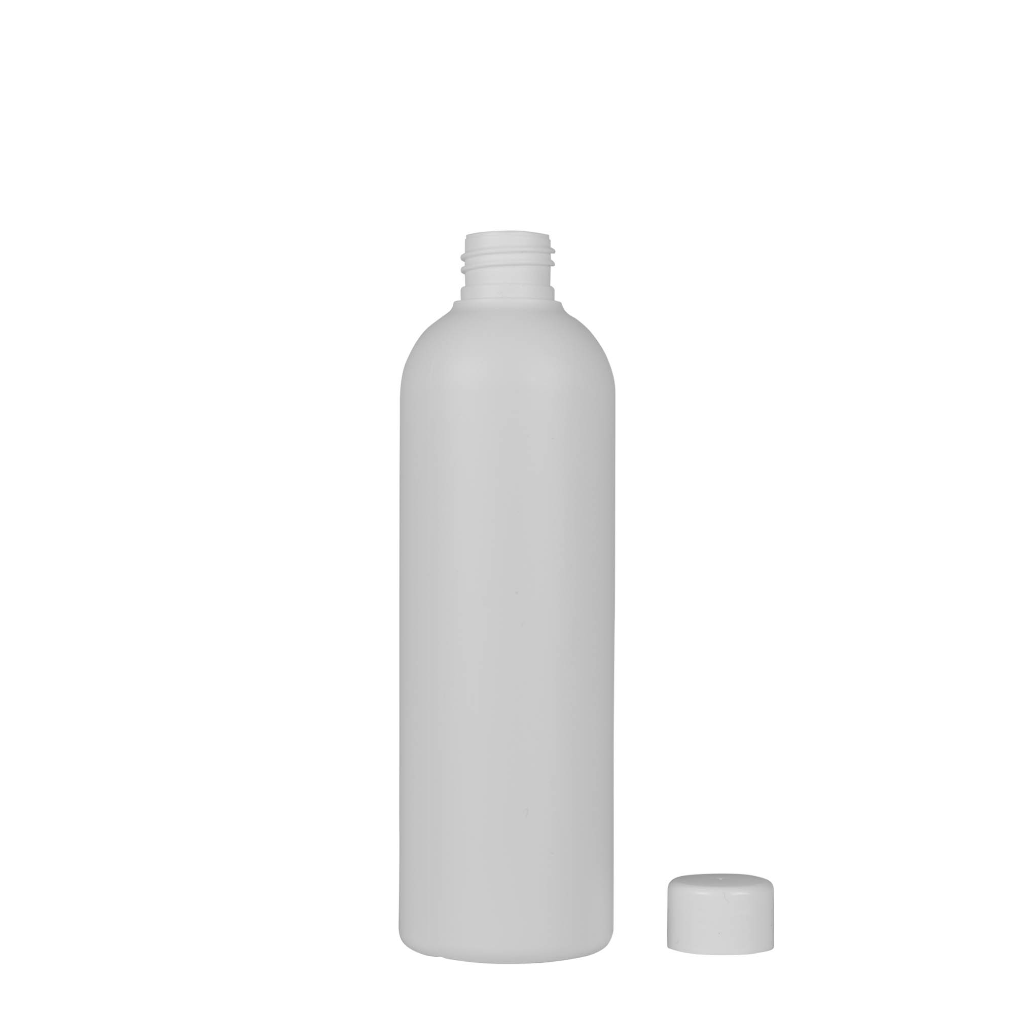Bottiglia in plastica da 300 ml 'Tuffy', HDPE, bianca, bocca: 24/410 Bottiglia in plastica da 300 ml 'Tuffy', HDPE, bianca, bocca: 24/410
