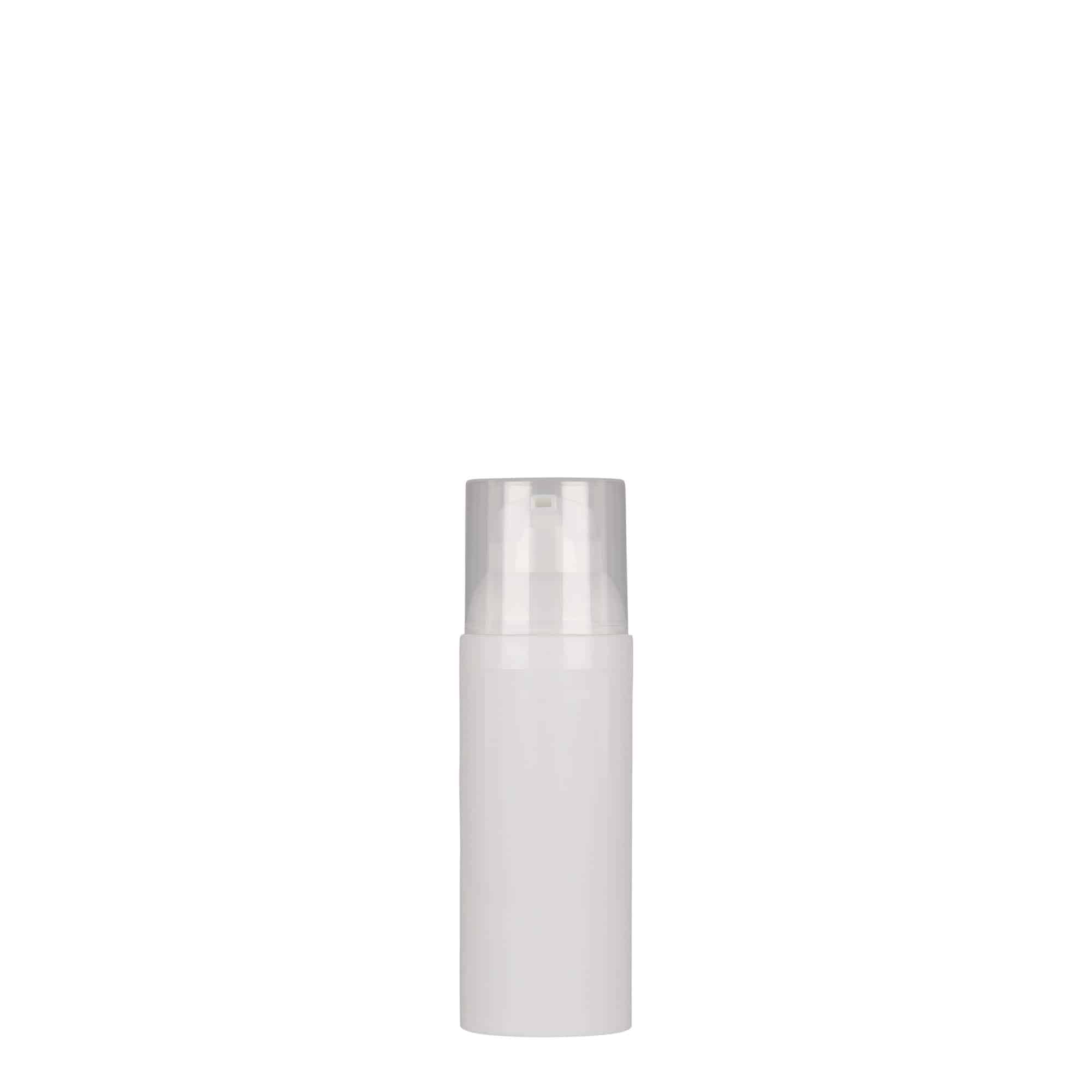 50 ml Flacone Airless 'Mezzo', plastica PP, bianco