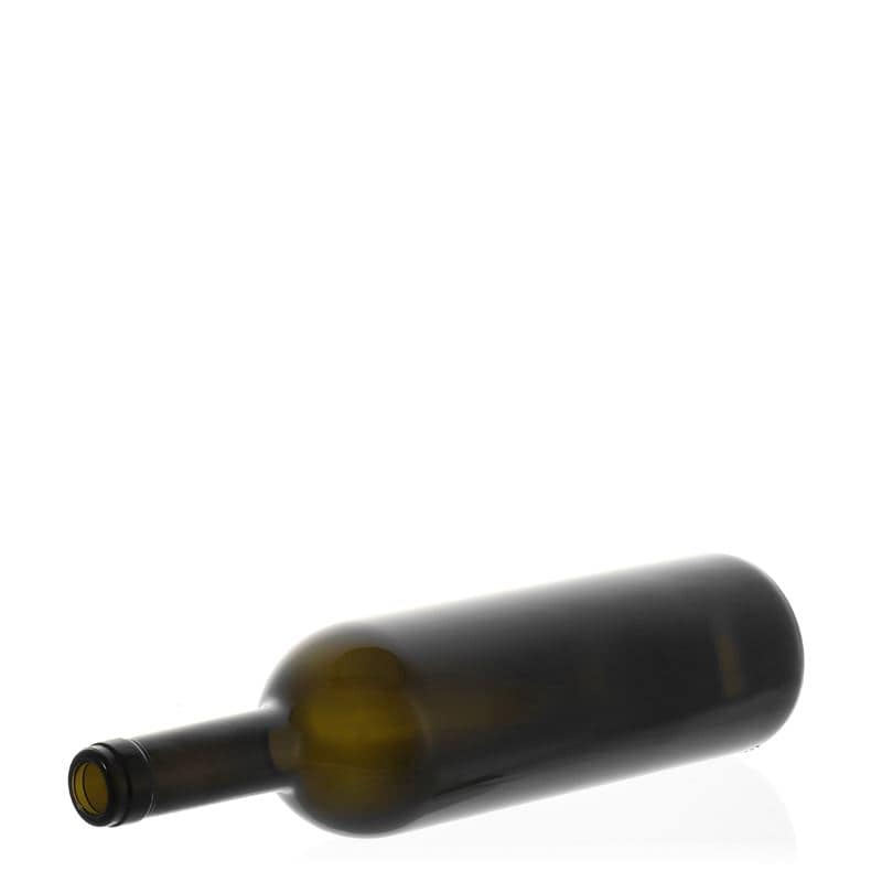 750 ml Bottiglia da vino 'Golia', verde antico, vetro, imboccatura: fascetta