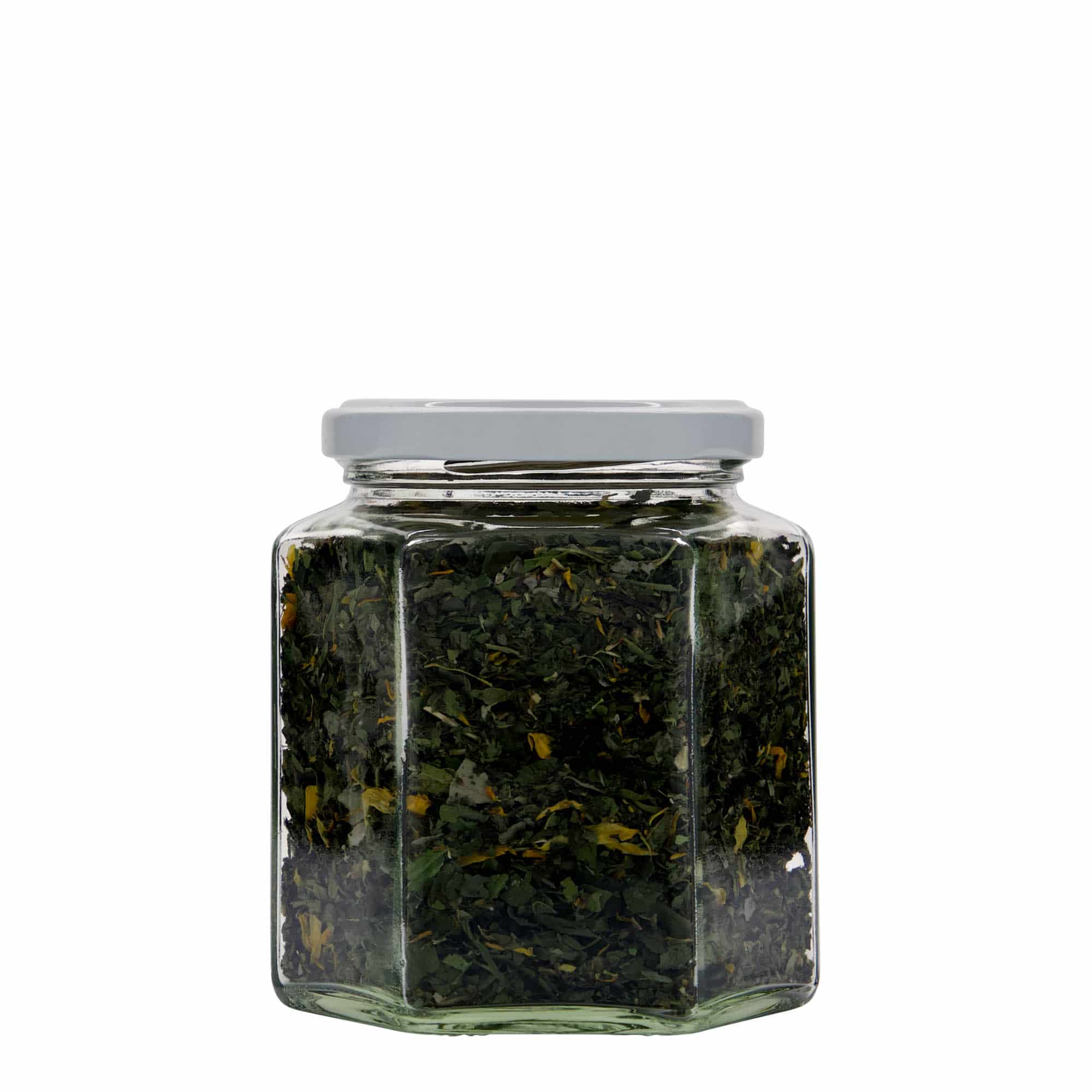 390 ml barattolo esagonale, apertura: Twist-Off (TO 70)