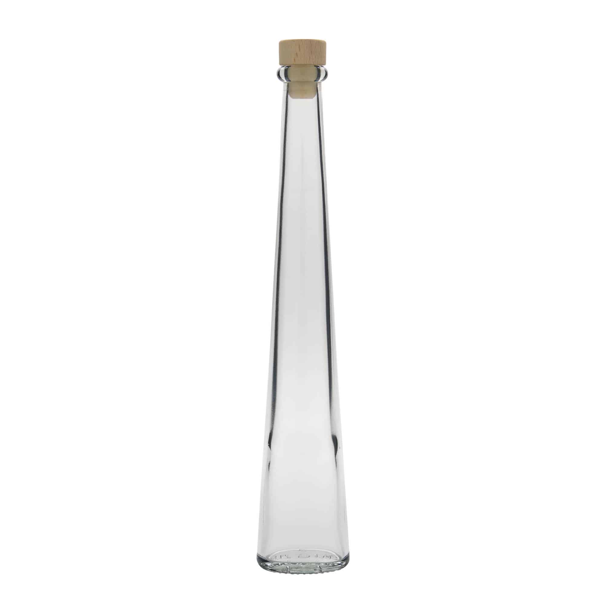 200 ml Bottiglia di vetro 'Dama ovale', ovale, imboccatura: fascetta