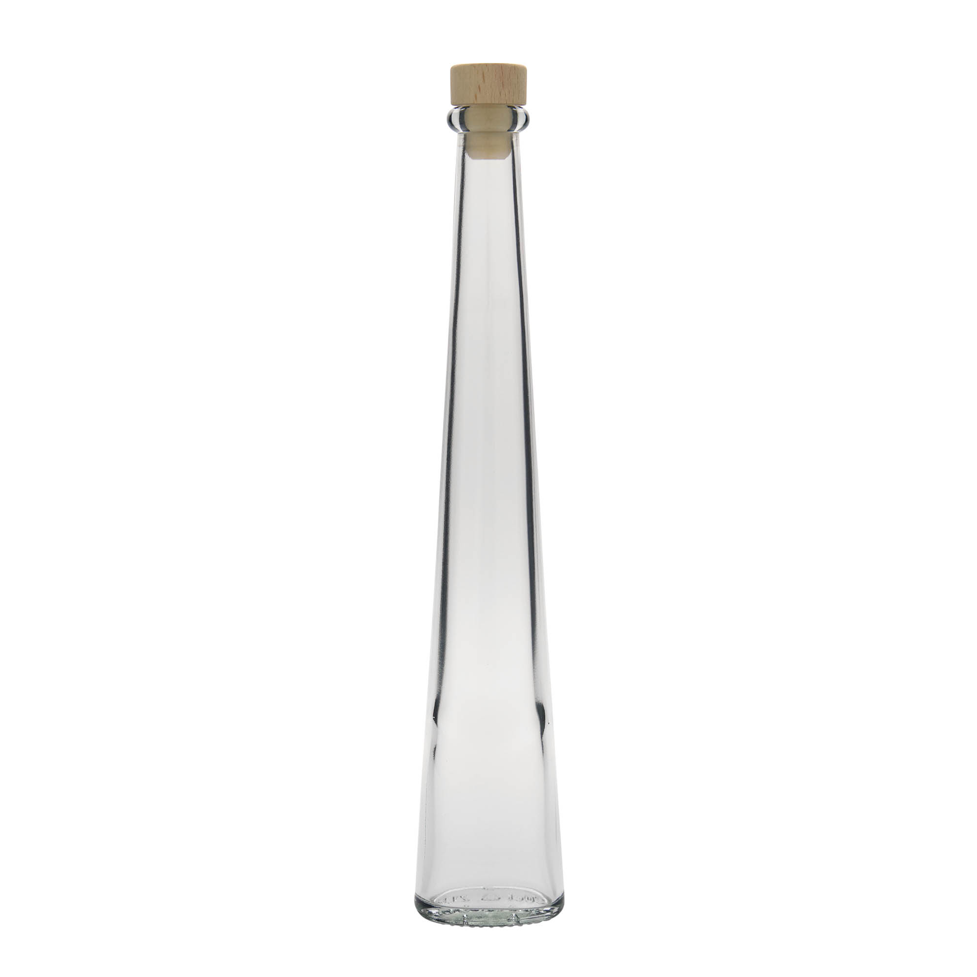 Bottiglia di vetro da 200 ml 'Dama Ovale', ovale, bocca: sughero Bottiglia di vetro da 200 ml 'Dama Ovale', ovale, bocca: sughero
