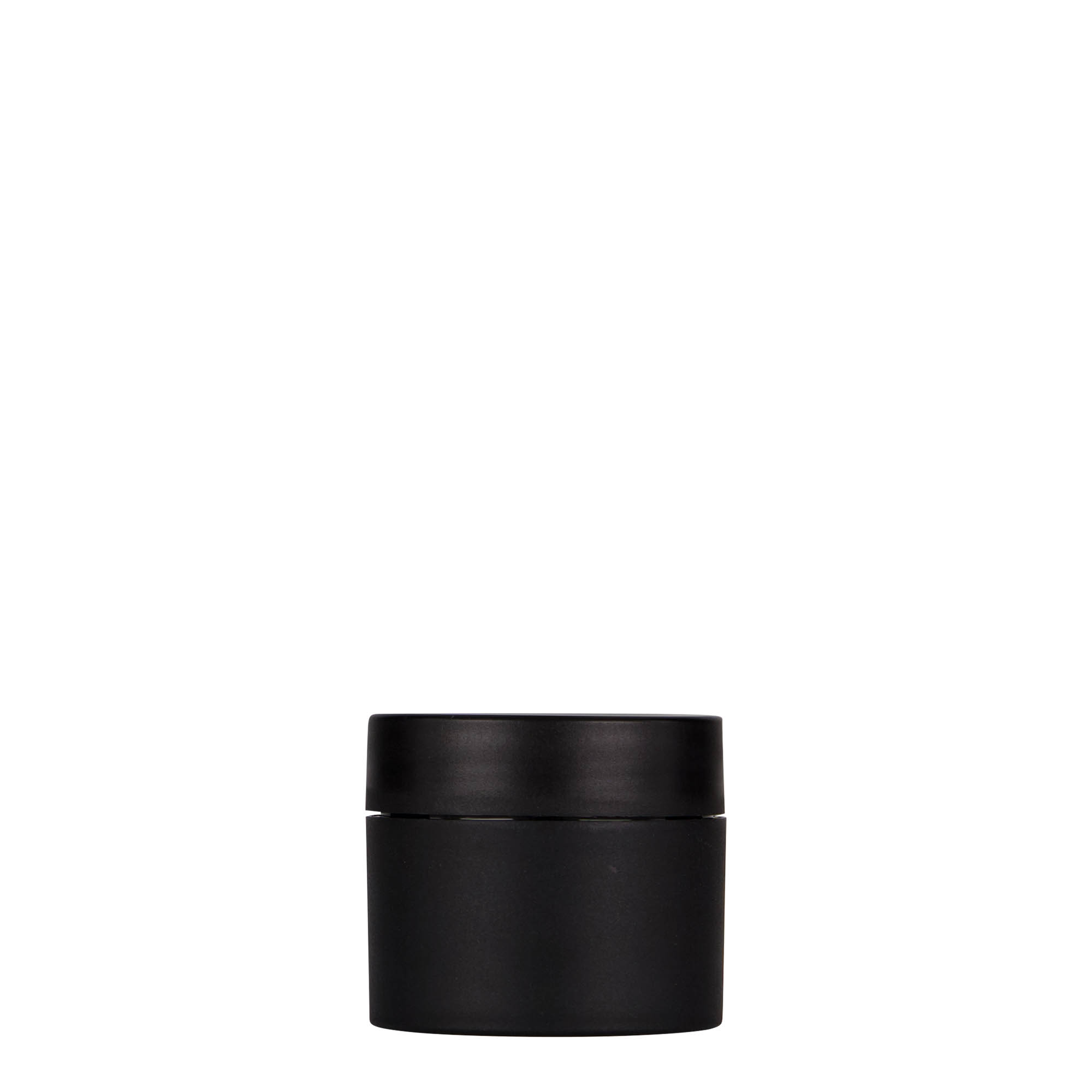 30 ml barattolo in plastica 'Antonella', PP, nero, bocca: chiusura a vite 30 ml barattolo in plastica 'Antonella', PP, nero, bocca: chiusura a vite