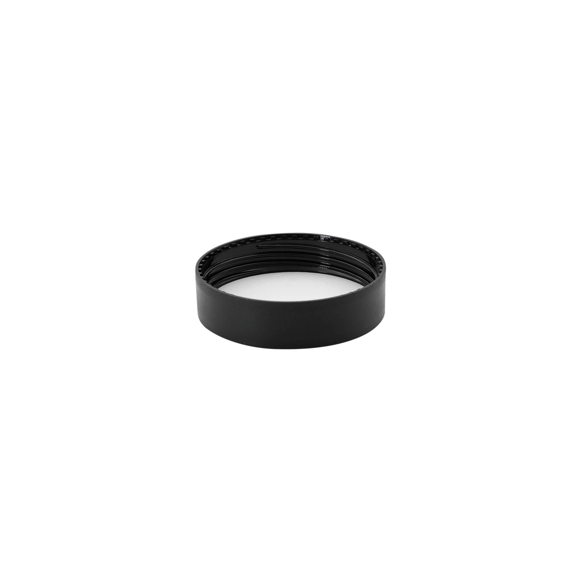 Tappo a vite per 30 ml 'Antonella', plastica PP, nero