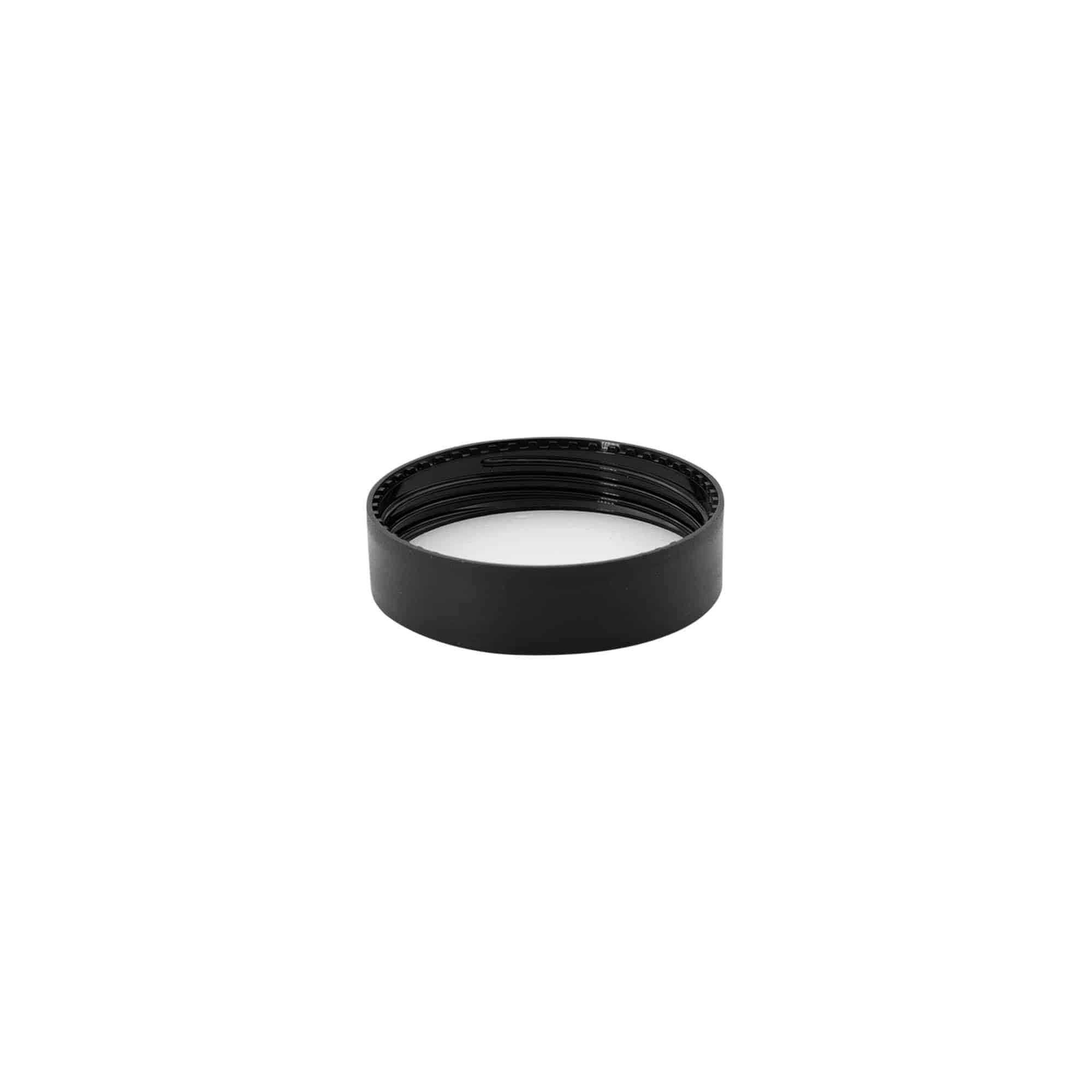 Tappo a vite per 30 ml 'Antonella', plastica PP, nero