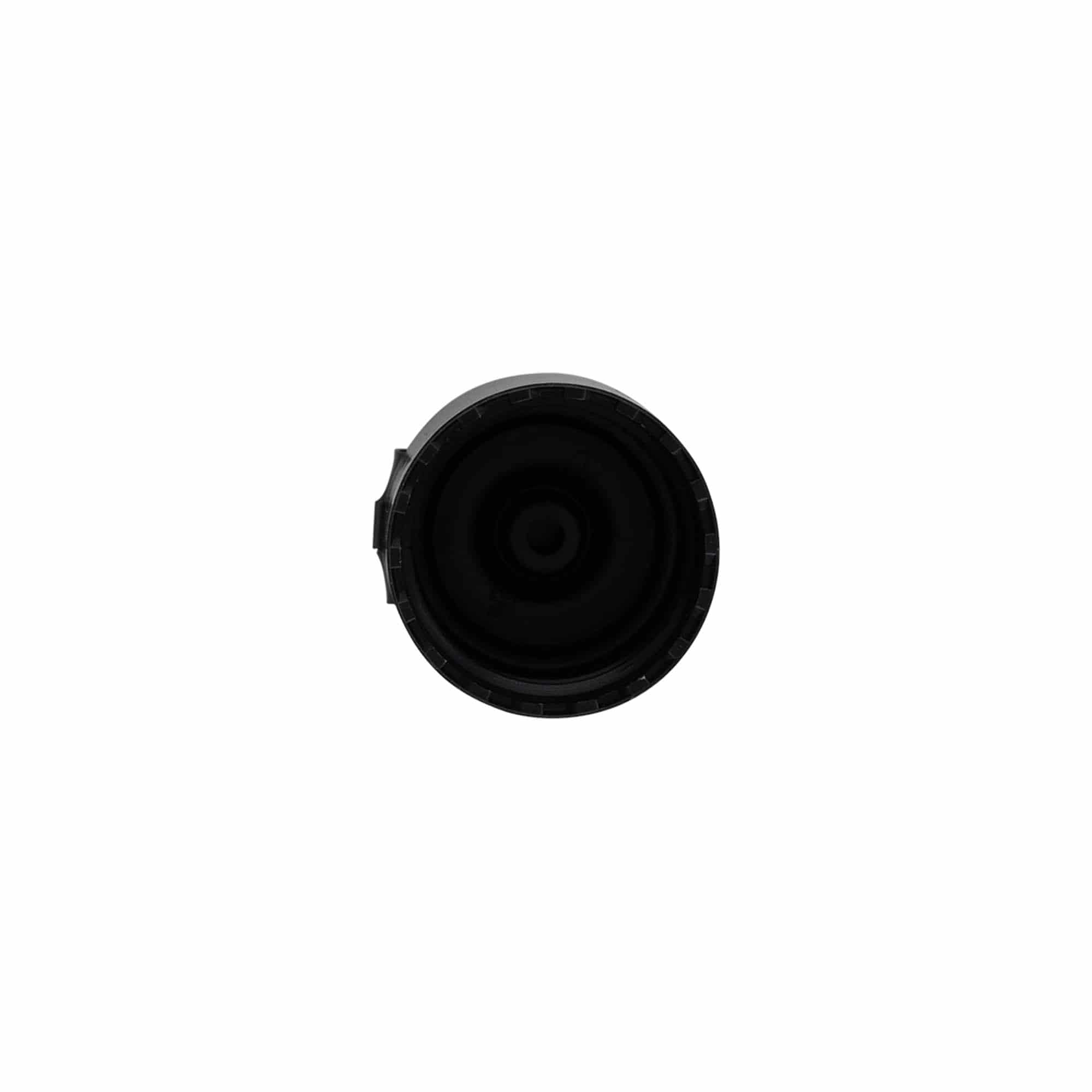 Tappo a vite con cerniera Flip-Top, plastica PP, nera, per imboccatura: 24/410