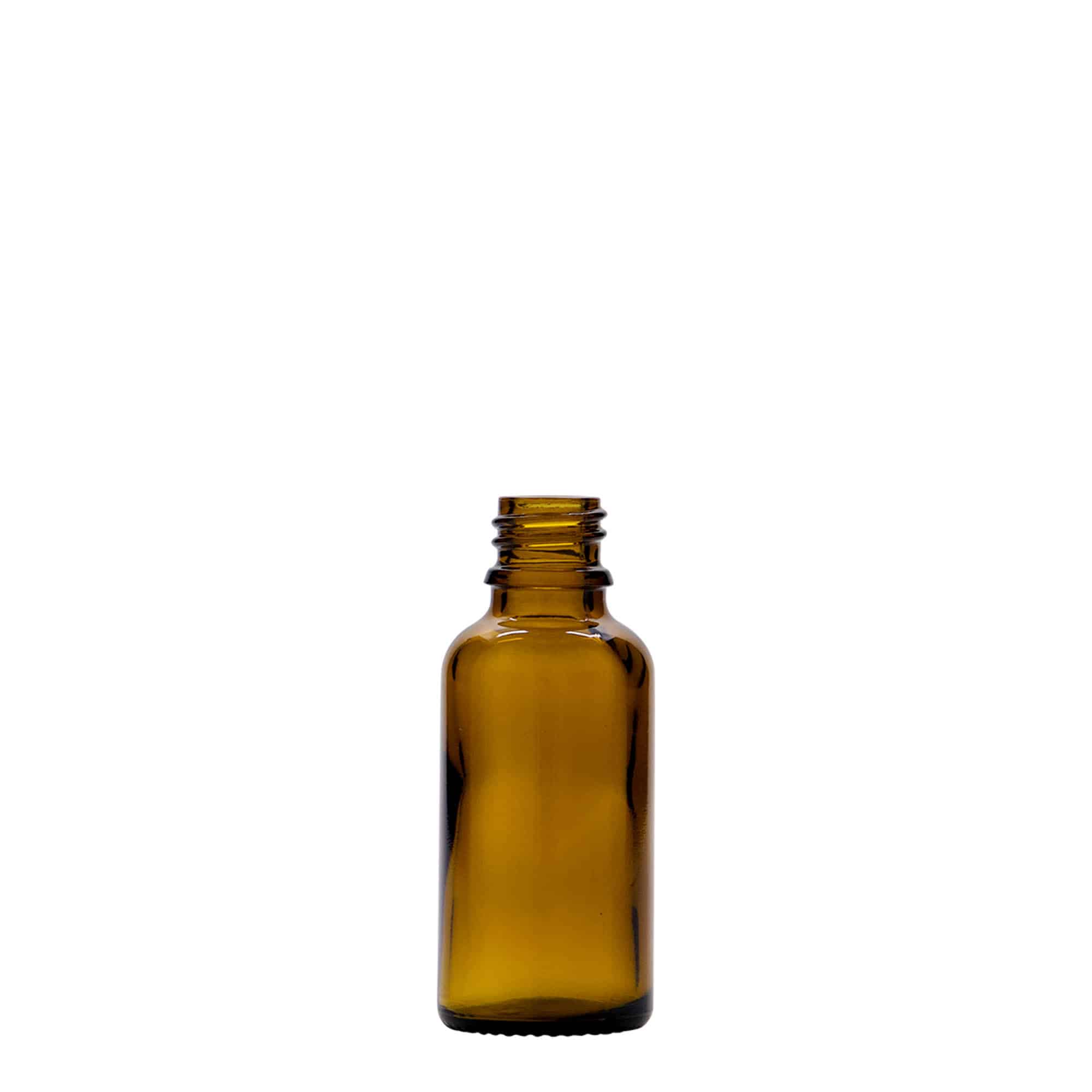30 ml flacone medicinale, vetro, marrone, bocca: DIN 18