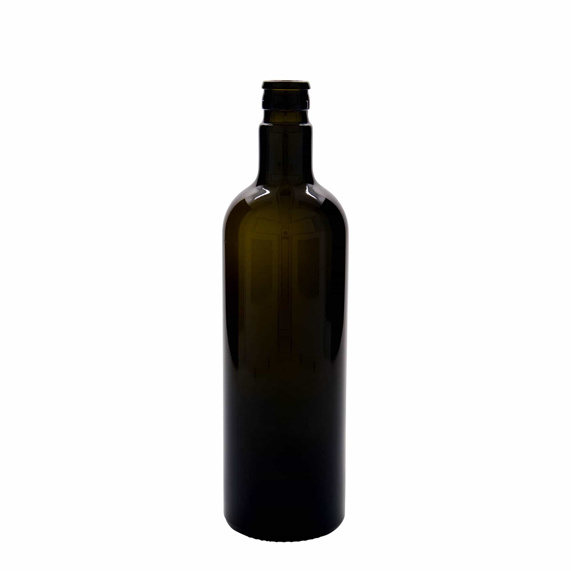 750 ml Bottiglia olio/aceto 'Willy New', vetro, verde antico, imboccatura: DOP 750 ml Bottiglia olio/aceto 'Willy New', vetro, verde antico, imboccatura: DOP