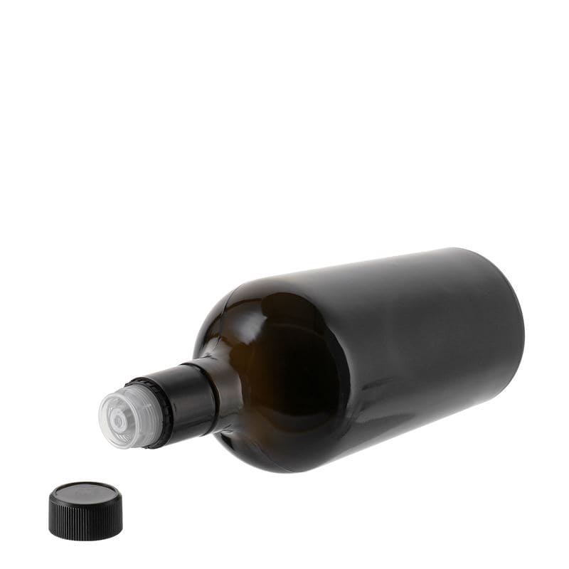 Bottiglia per aceto/olio da 750 ml 'Oleum', vetro, verde antico, bocca: DOP Bottiglia per aceto/olio da 750 ml 'Oleum', vetro, verde antico, bocca: DOP