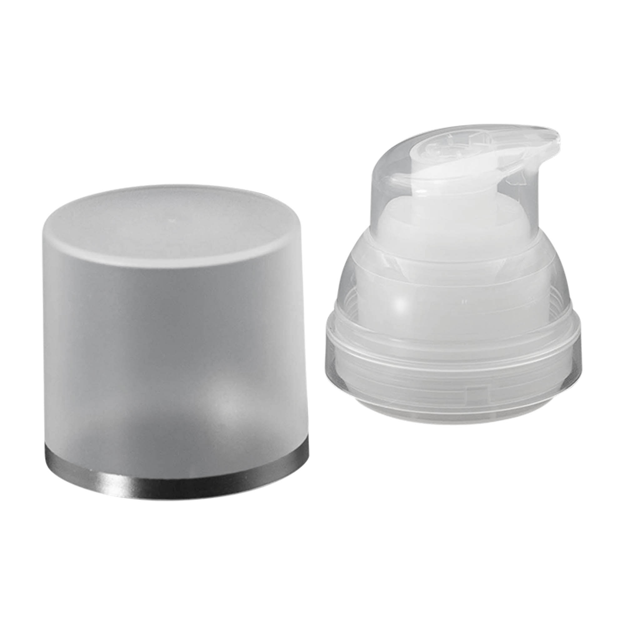 Testa pompa dispenser airless 'Mezzo', plastica PP, naturale Testa pompa dispenser airless 'Mezzo', plastica PP, naturale