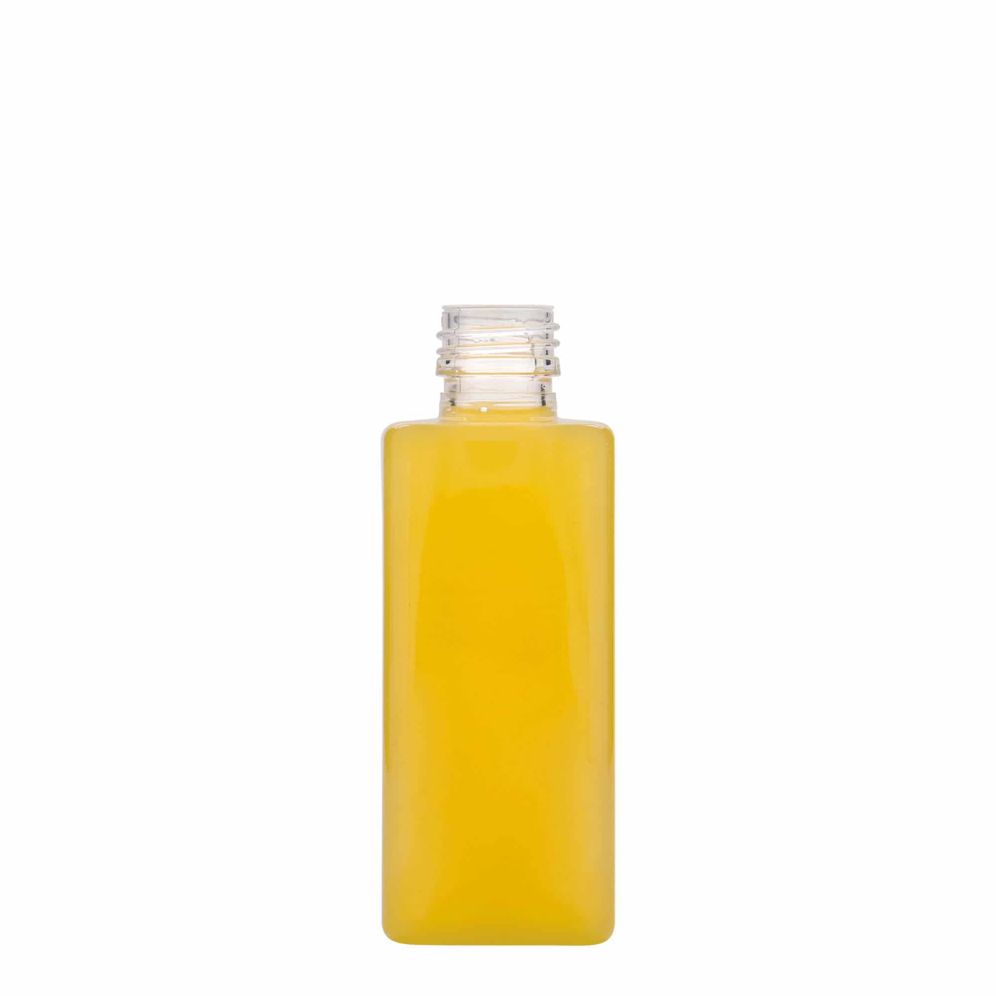 250 ml Bottiglia PET 'Karl', quadrato, plastica, imboccatura: PP 28