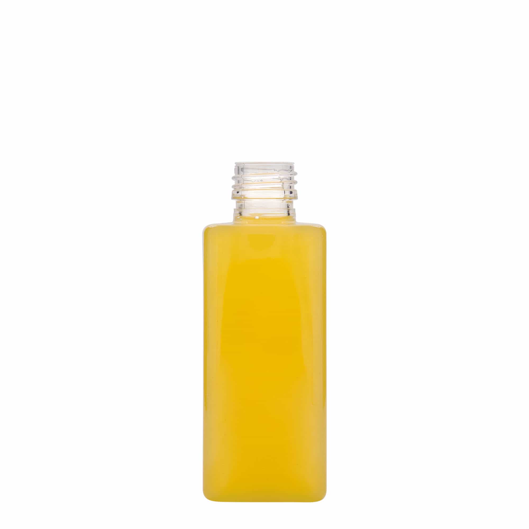Bottiglia PET da 250 ml 'Karl', quadrata, plastica, bocca: PP 28