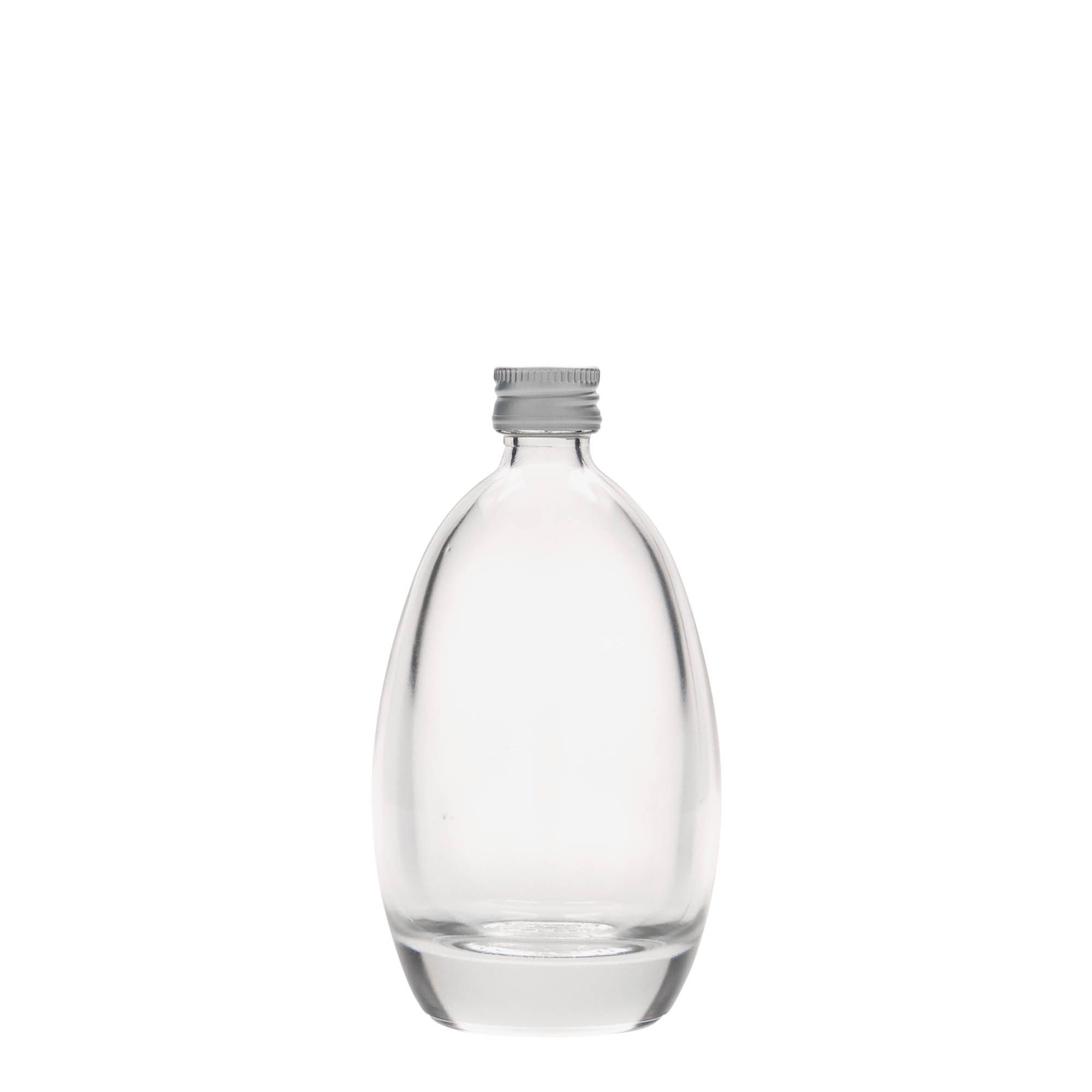 Bottiglia di vetro da 100 ml 'Uovo', bocca: PP 18 Bottiglia di vetro da 100 ml 'Uovo', bocca: PP 18